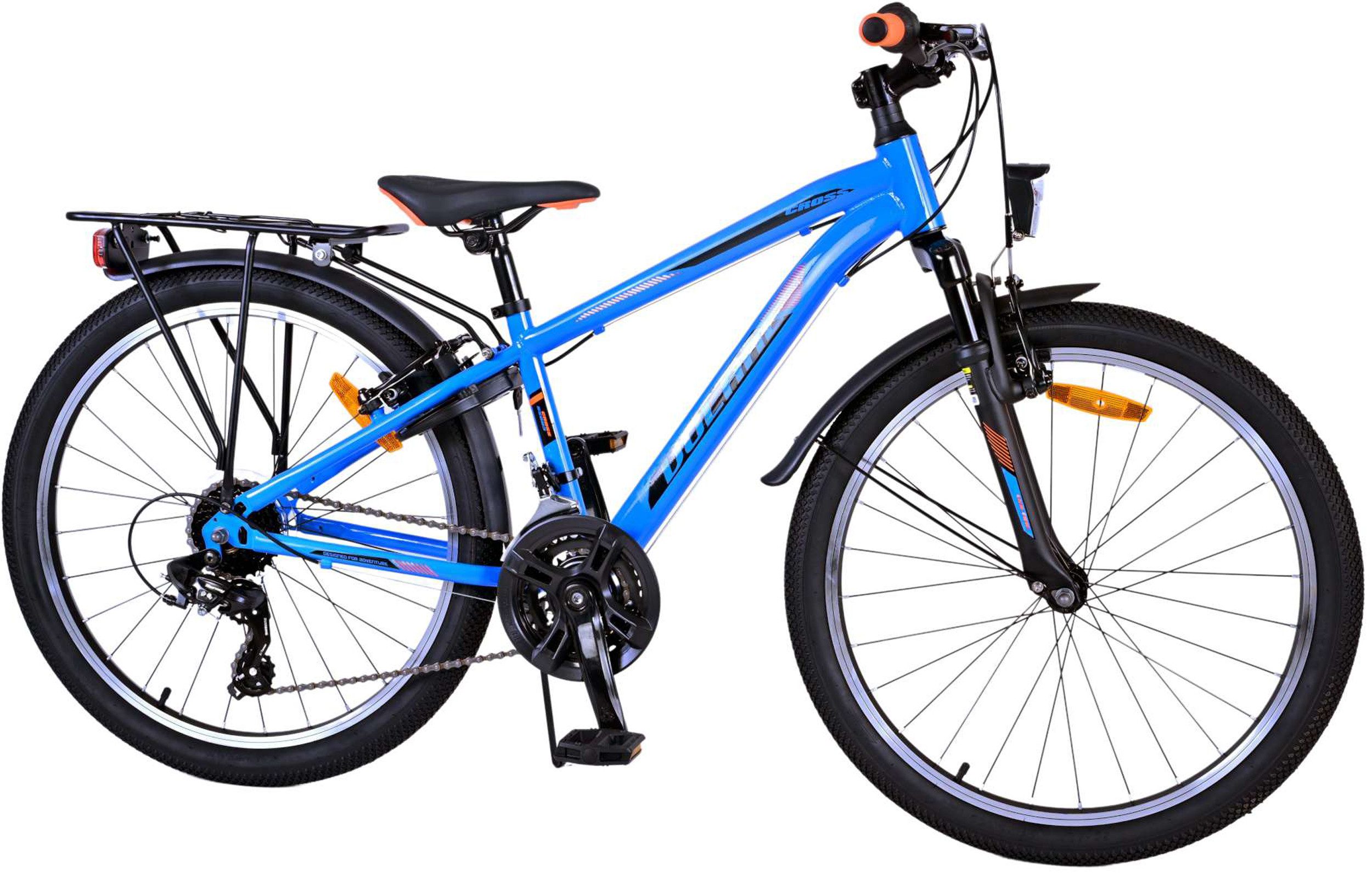 TPFSports Kinderfahrrad Volare Cross 24 Zoll mit 2 Handbremsen, 18 Gang, (Jungsfahrrad - Jungen Kinderrad - 18 Gänge - Sicherheitsgriffe), Kinderfahrrad 24 Zoll - Jugend Fahrrad - Kinder Jugend Fahrrad