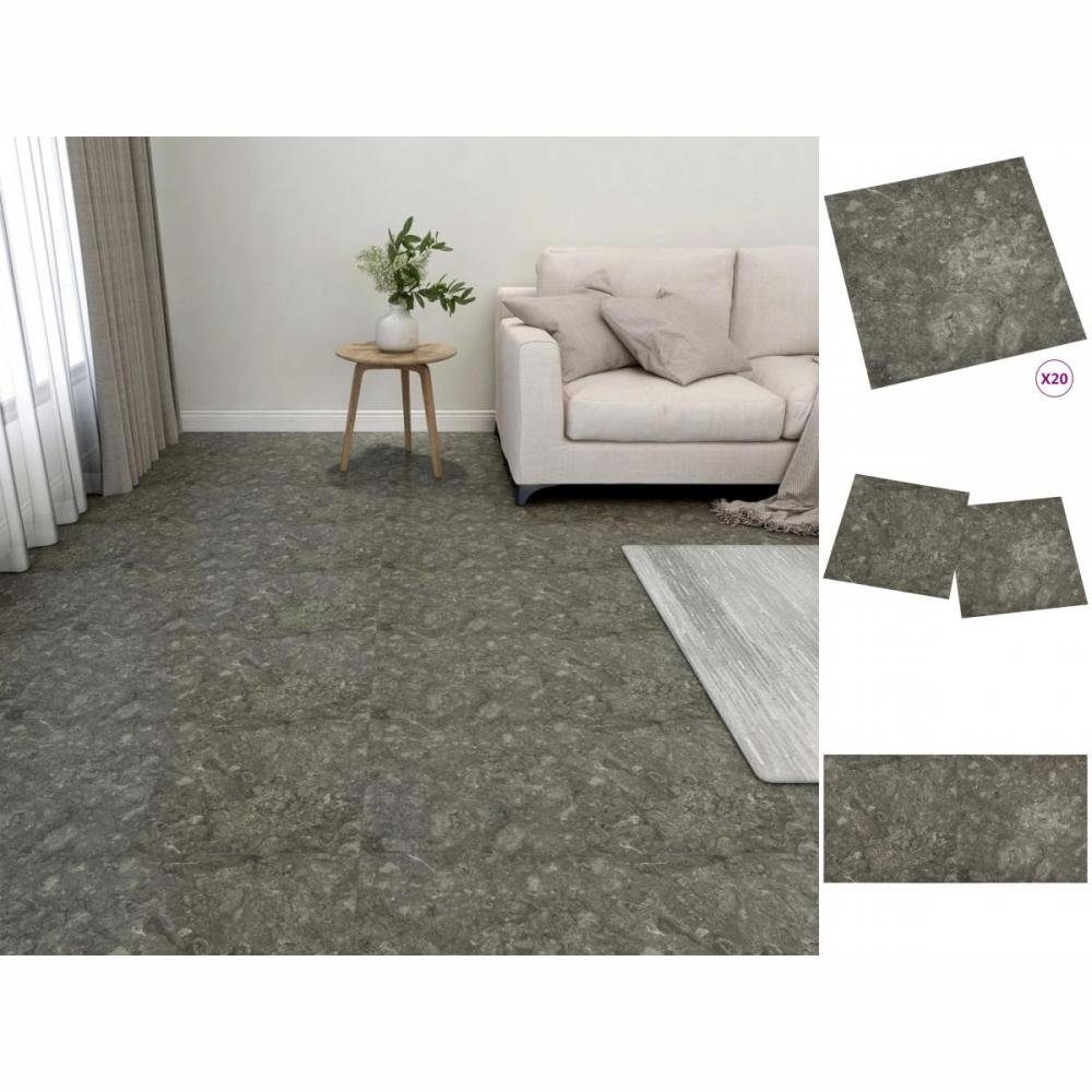 vidaXL Laminat PVC Laminatböden Selbstklebend Dielen Bodenbelag Boden  Fliesen 20 Stk 1,86 m² Grau Vinylboden Bodenbelag Fußboden Vinyl