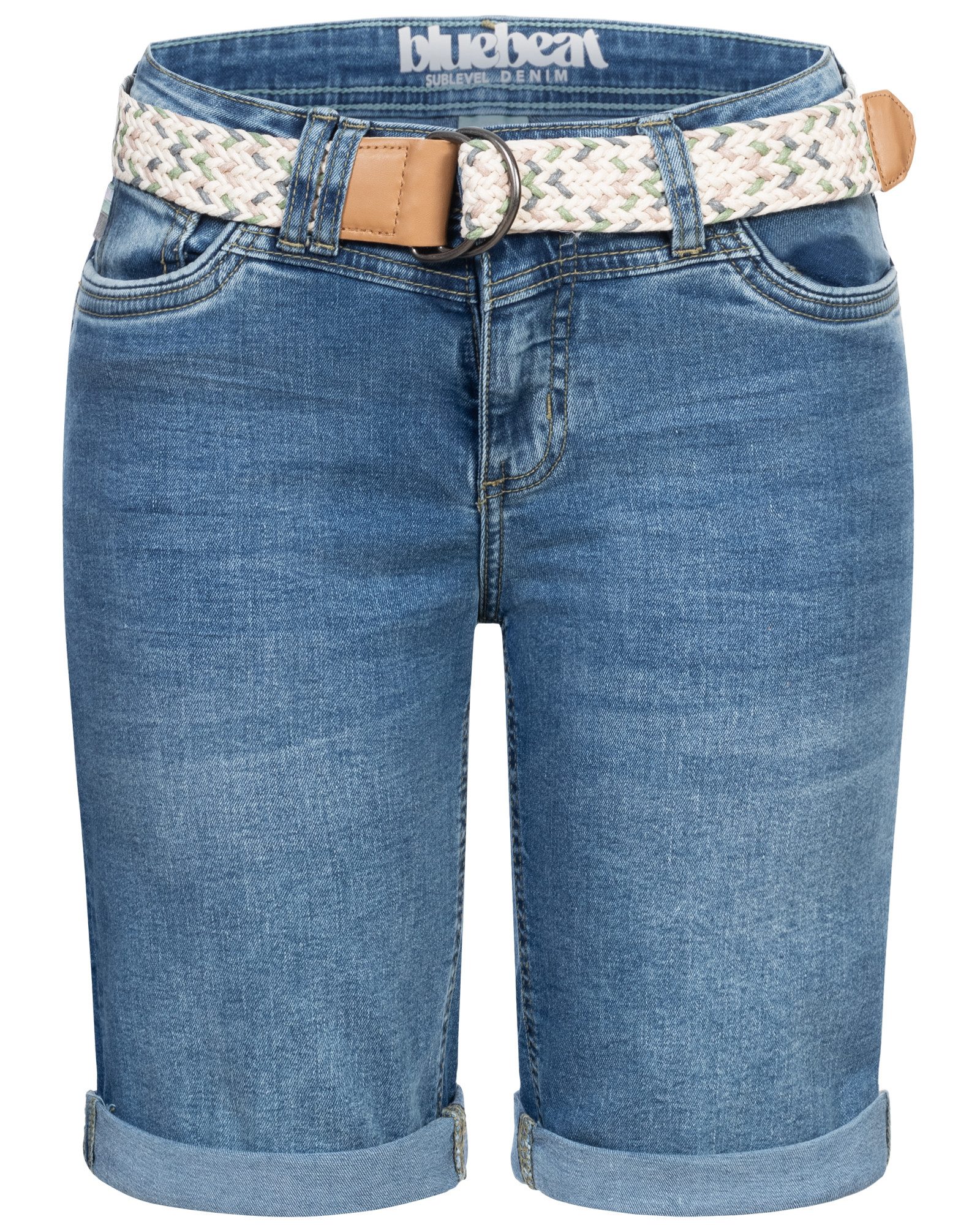 SUBLEVEL Bermudas Damen Jeans Shorts Bermuda Kurze Hose Shorts Short Denim günstig online kaufen