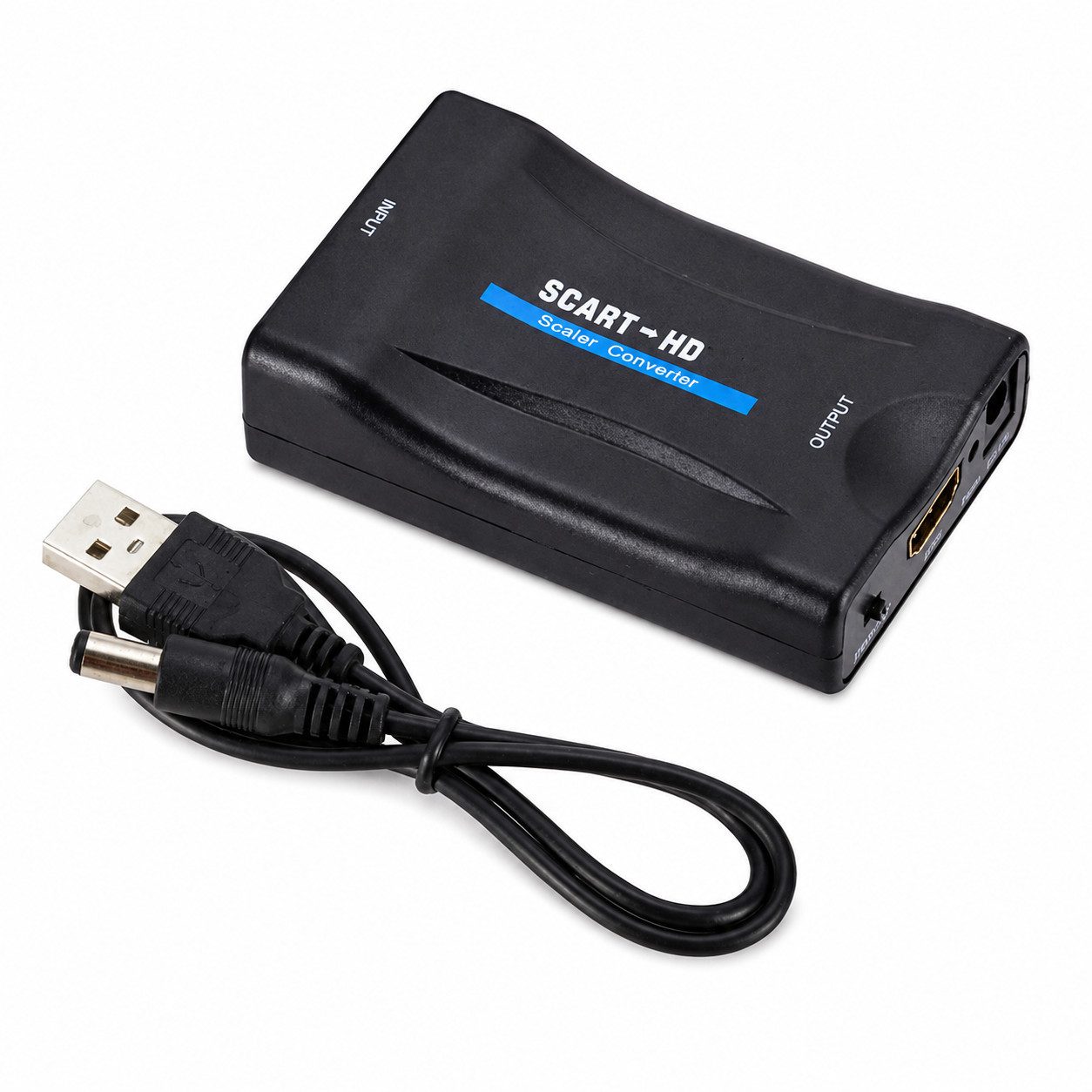 XEOOCE Scart-Hdmi-Konverter,  1080P,  Mit 1, 5 M Kabel,  Schwarz Video-Adapter