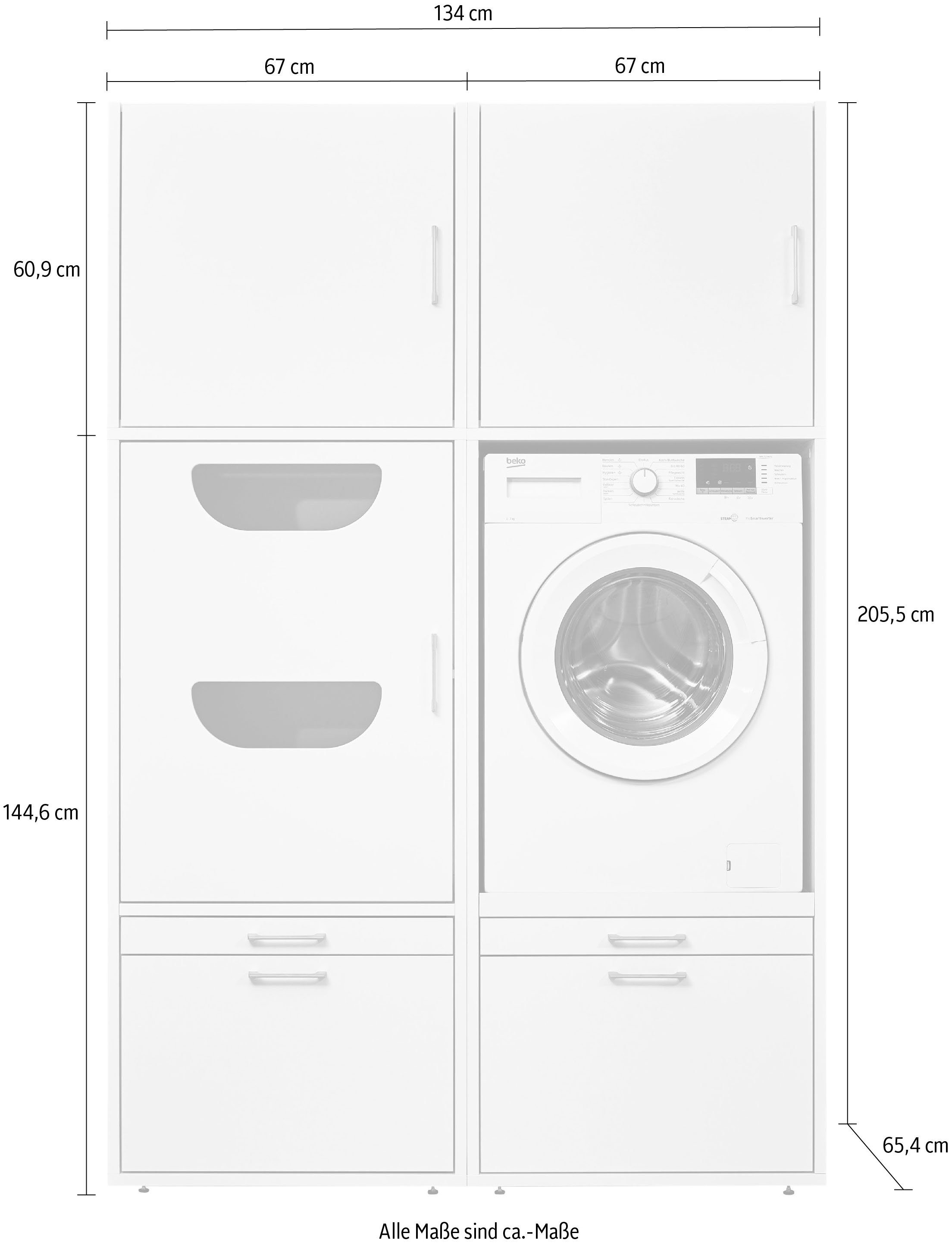 WASHTOWER Schrank-Set weiß (5-St) 14