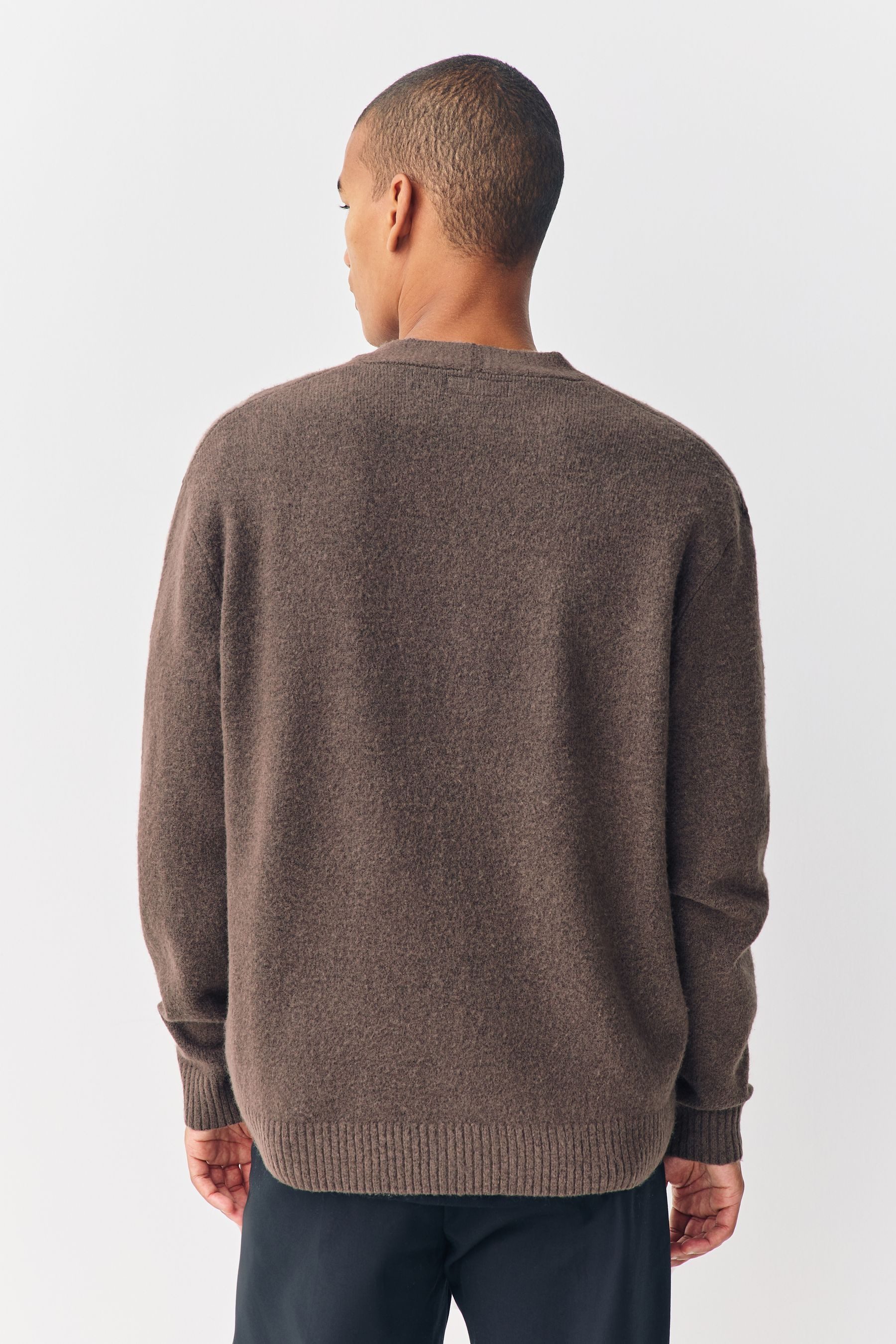 Next Strickjacke Relaxed Fit Kuschelige Strickjacke mit Wollanteil (1-tlg) günstig online kaufen