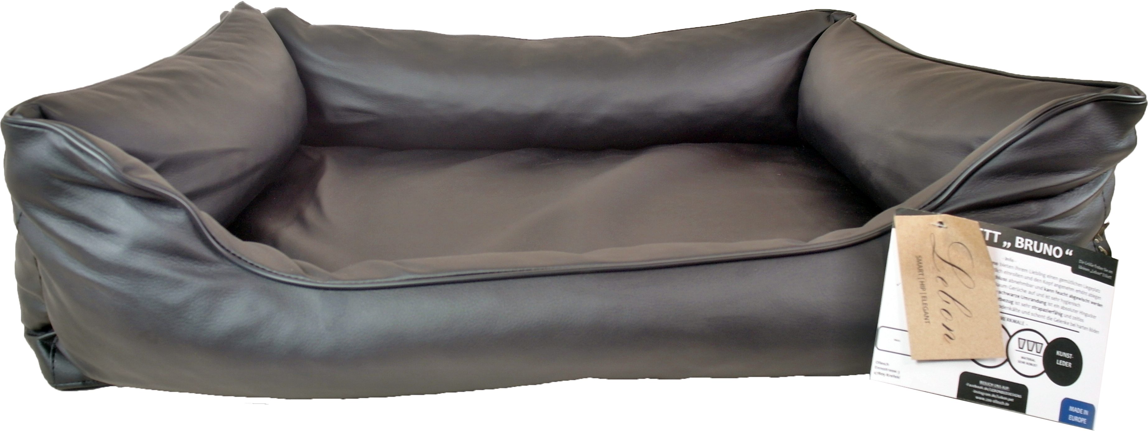 Ollesch Tierbett Lebon Hundebett Bruno - Schwarz Größe: 80x60cm