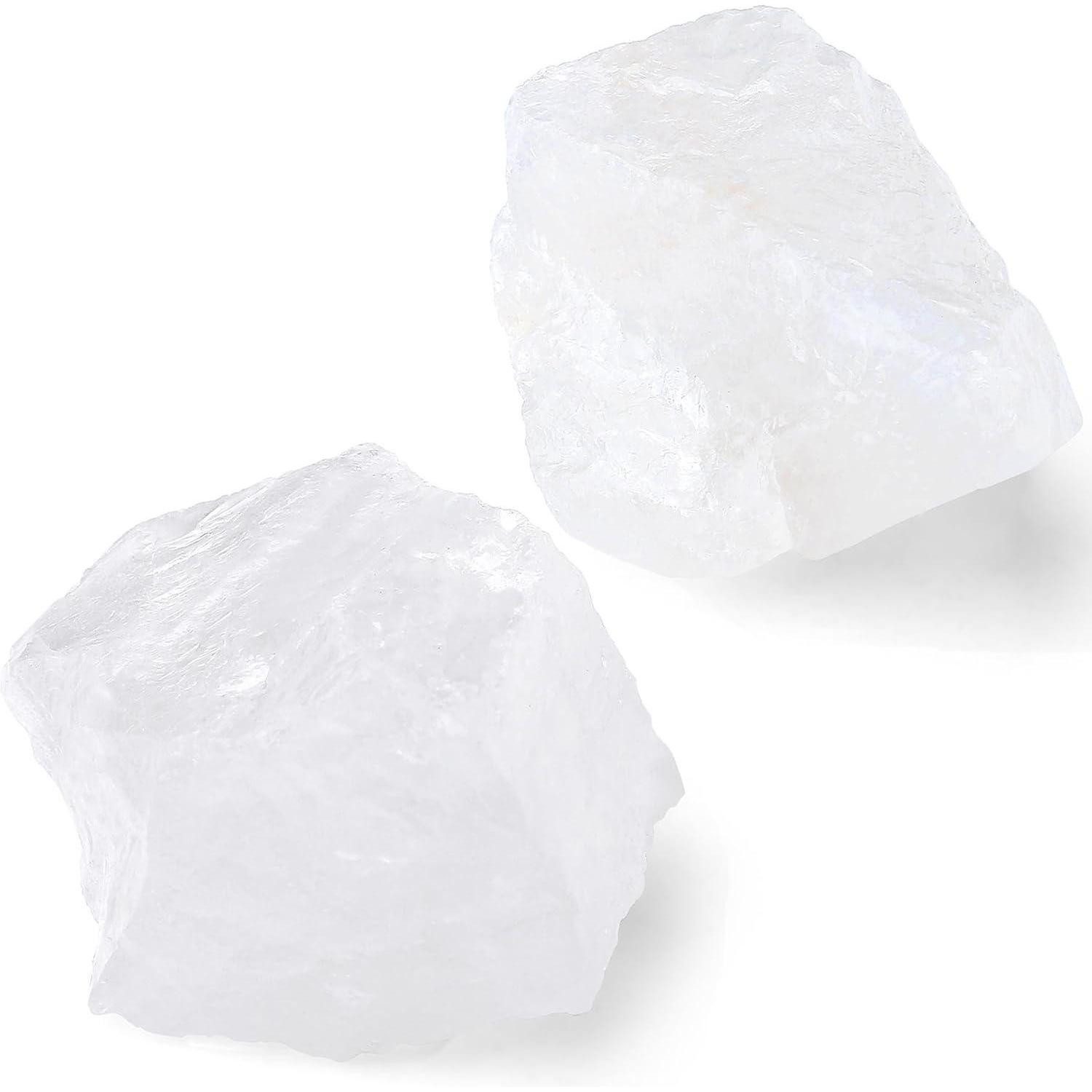 LuxusKollektion Mineralstein Bergkristall Rohstein 2 Stück Kristalle Natursteine Reiki Klare Quarz