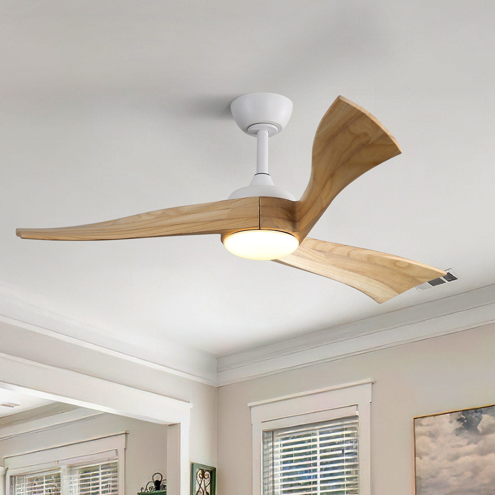 Sofucor Deckenventilator mit LED-Licht und Fernbedienung, günstig online kaufen