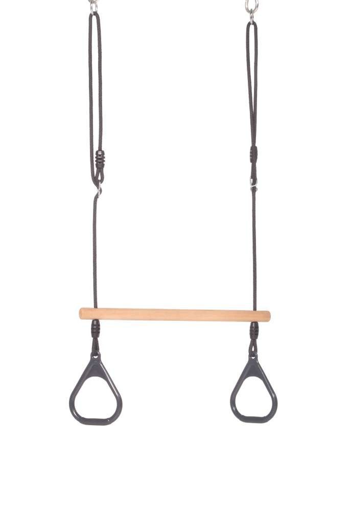 DICE Einzelschaukel Ringtrapez mit Kunststoffringen anthrazit und geflochte günstig online kaufen