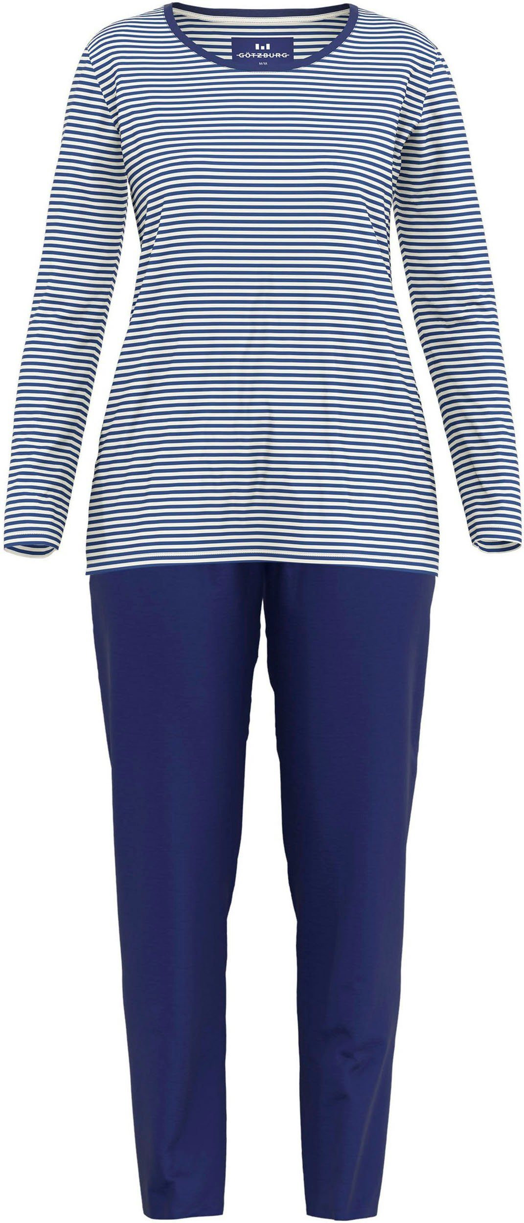 GÖTZBURG Pyjama Alexandria (2 tlg) Langarm, Rundhalsausschnitt, lange Hose, günstig online kaufen