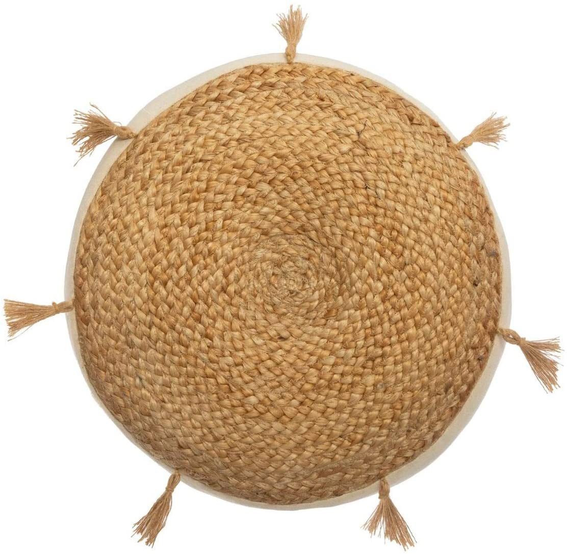 Atmosphera Créateur d'intérieur Dekokissen Bodenkissen RITUAL, Ø 38 cm, Jute