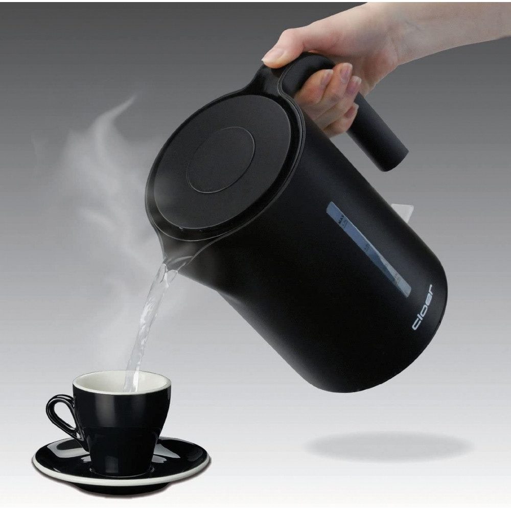 Cloer Wasserkocher Cloer Wasserkocher 4110 schwarz - Wasserkocher, 1.7 l, 2200 W, schnurlos, 3-in-1 Sicherheitsfunktionen