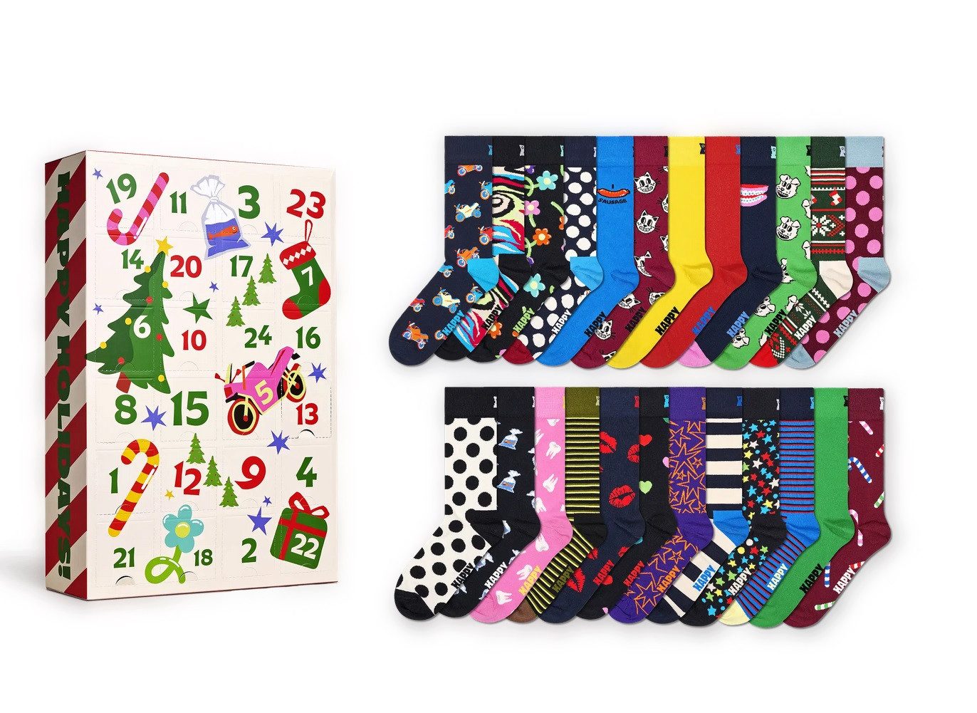 Happy Socks Socken Tagessocke Crew Weihnachtsspecial günstig online kaufen