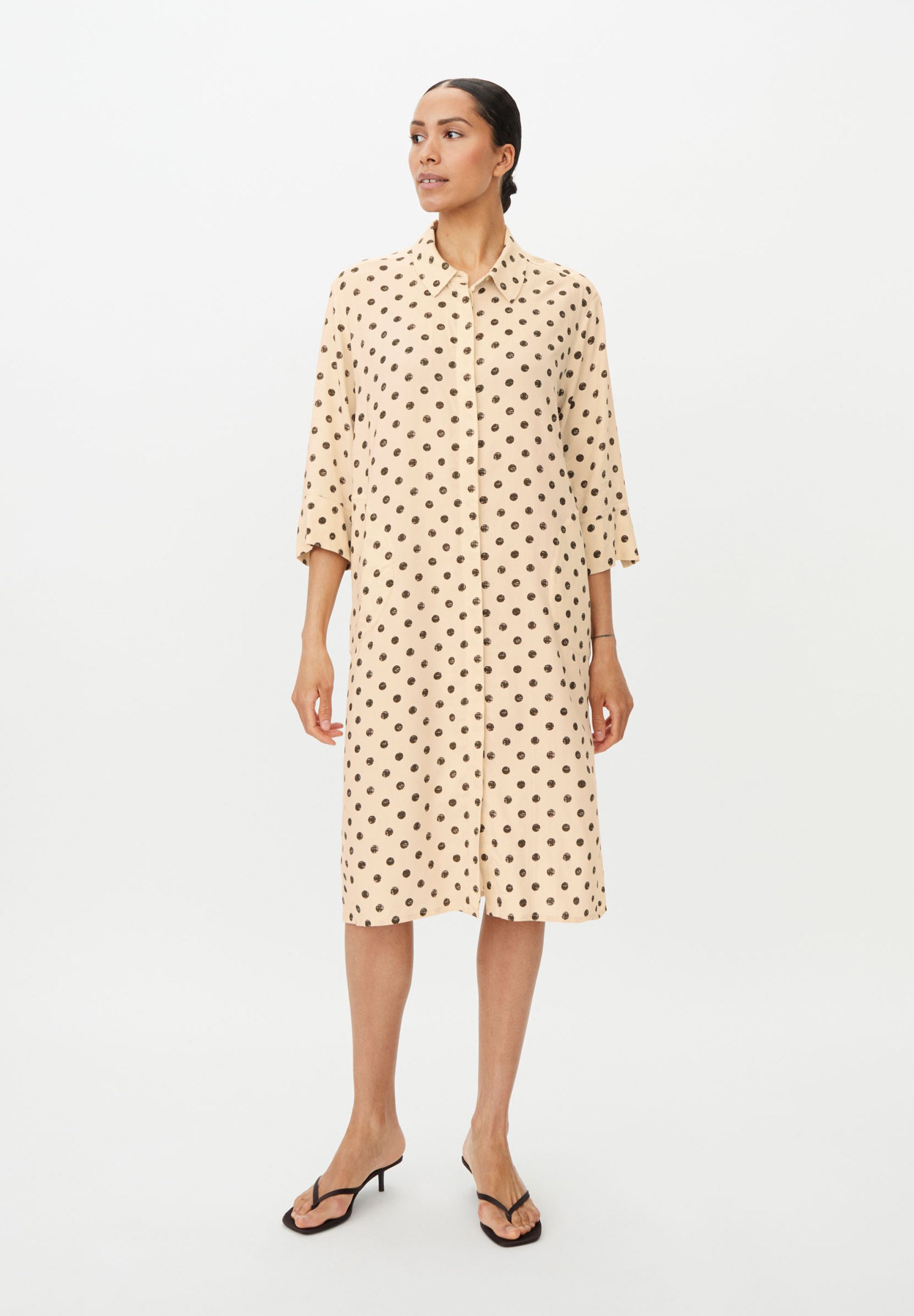 Masai Shirtkleid MaNimeso Dreiviertelärmeln und Einschubtaschen