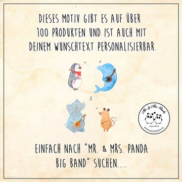 Mr. & Mrs. Panda Tasse Big Band - Weiß - Geschenk, Gitarre, Kaffeetasse, Tassen, Tiermotive, Keramik, Farbiger Löffel