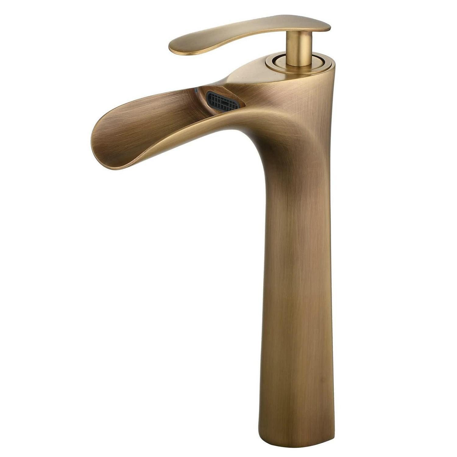 LuxusKollektion Waschtischarmatur Waschtischarmatur Wasserfall Antik Messing Einhebel Monoblock