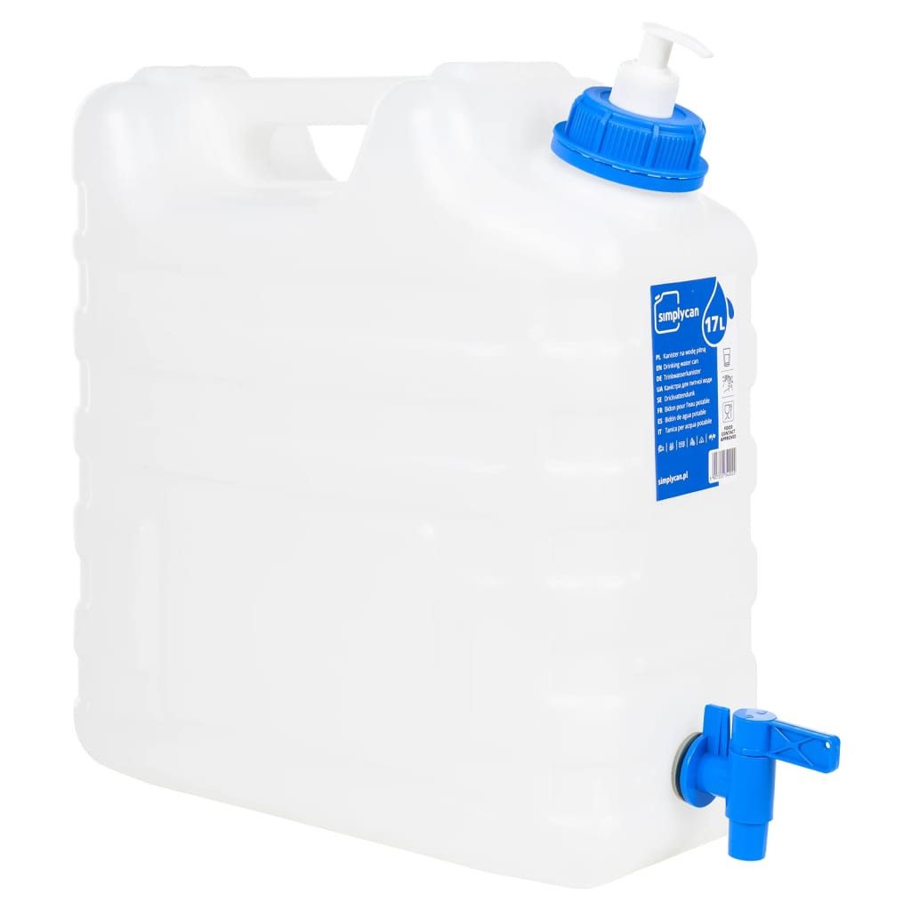 vidaXL Wassertank, Wasserbehälter mit Hahn und Seifenspender 15 L Kunststoff