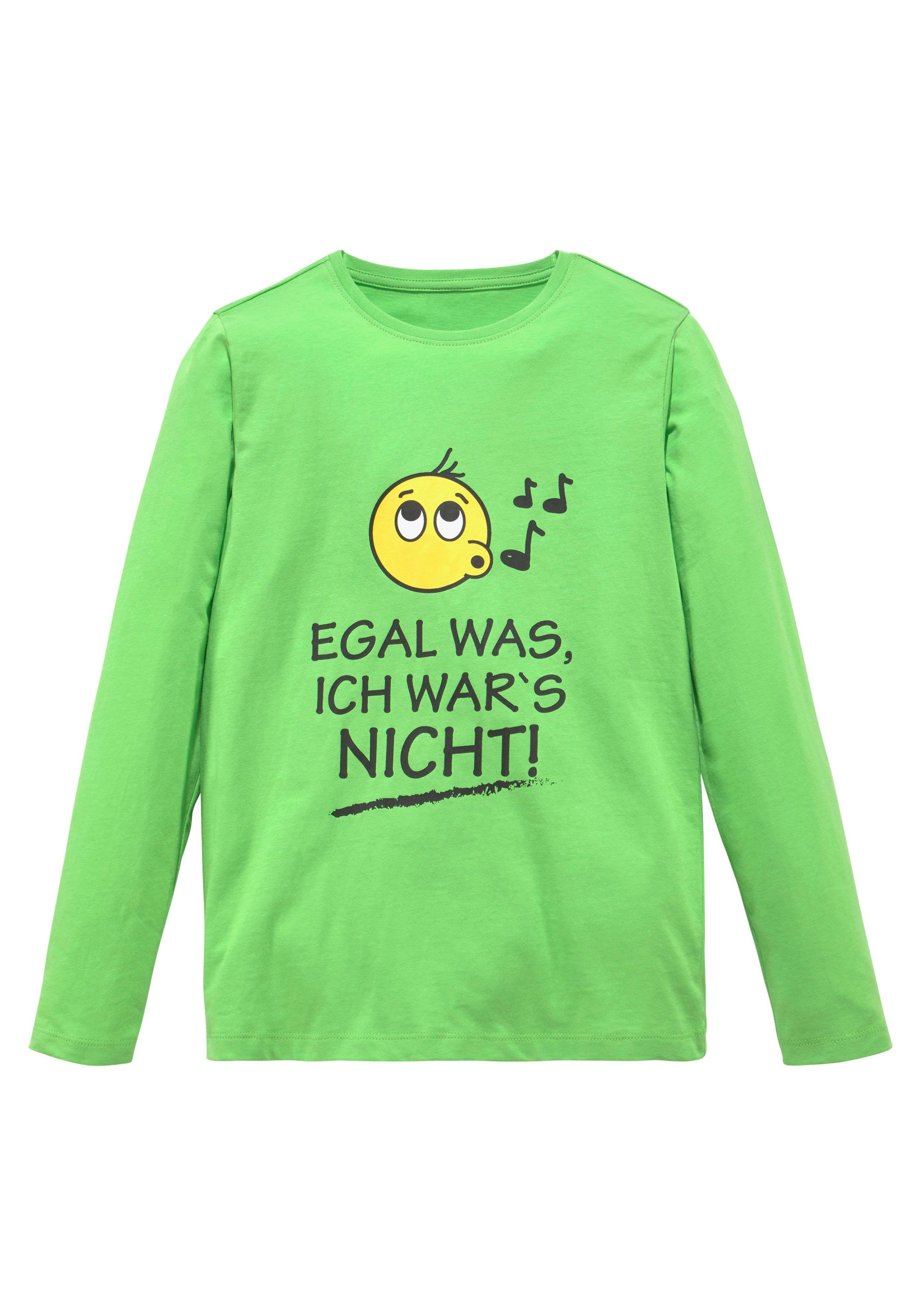 [Kann garantiert werden] KIDSWORLD Langarmshirt EGAL WAS, ICH NICHT!, WAR'S Spruch