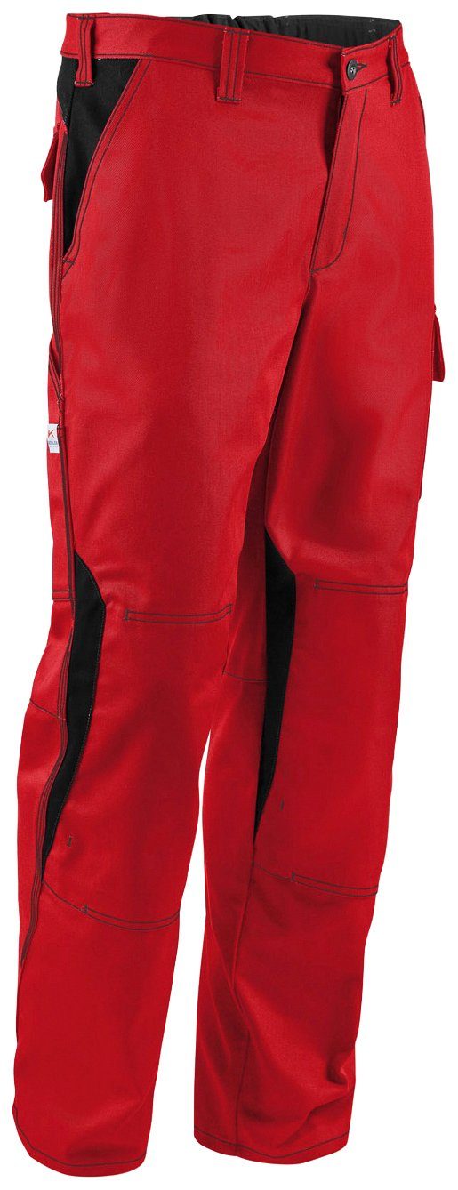 Rabatt Design Dress New Kübler 2 mit Image Seitentaschen Arbeitshose rot-schwarz