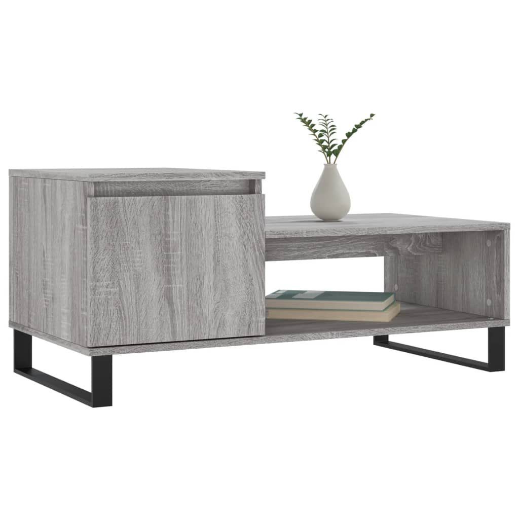 Sonoma Grau 100x50x45 Couchtisch Grau | Sonoma Sonoma (1-St) Couchtisch Grau cm vidaXL Holzwerkstoff