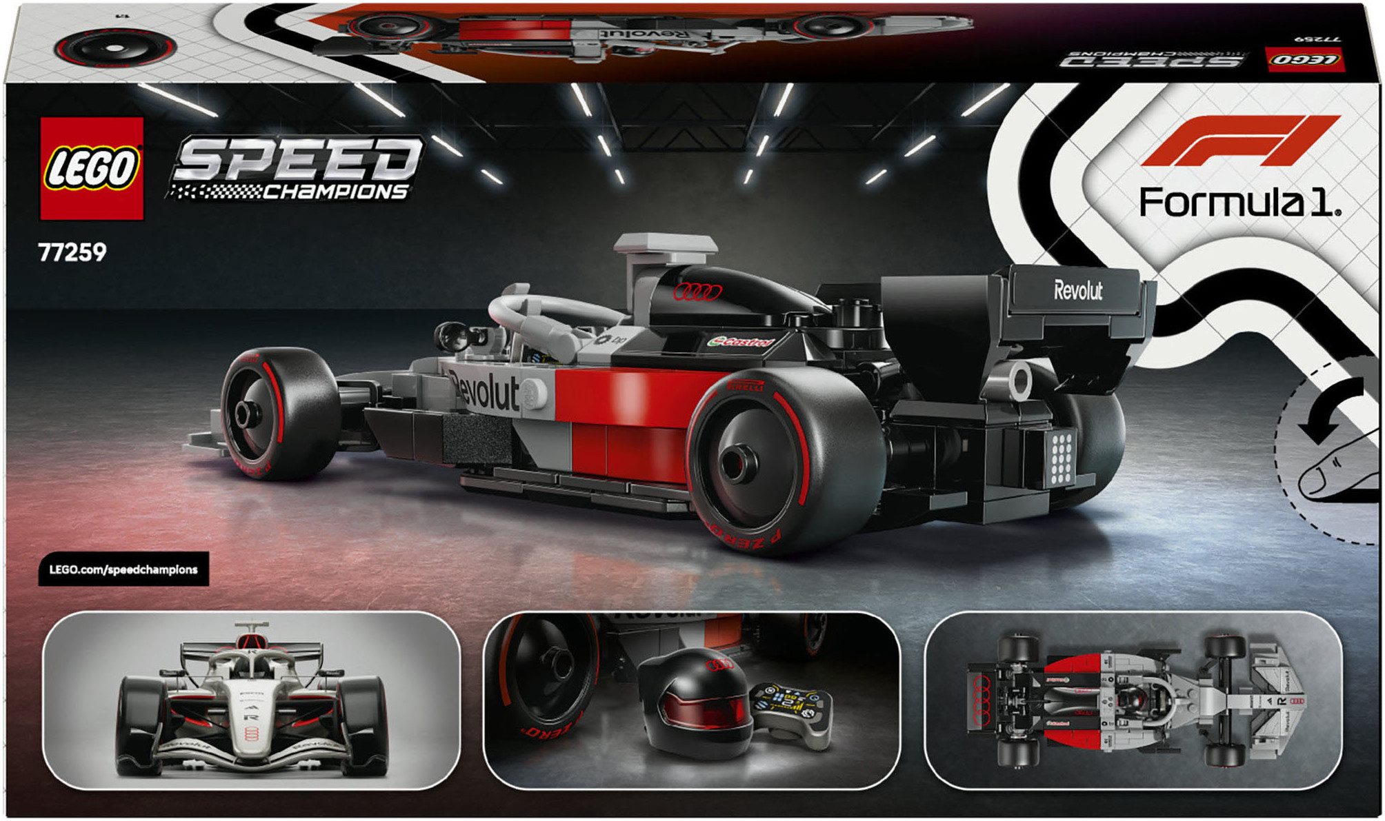 LEGO® Audi Revolut F1 Team R26 Rennwagen (77259), LEGO Speed Champions Konstruktionsspielsteine, (216 St)