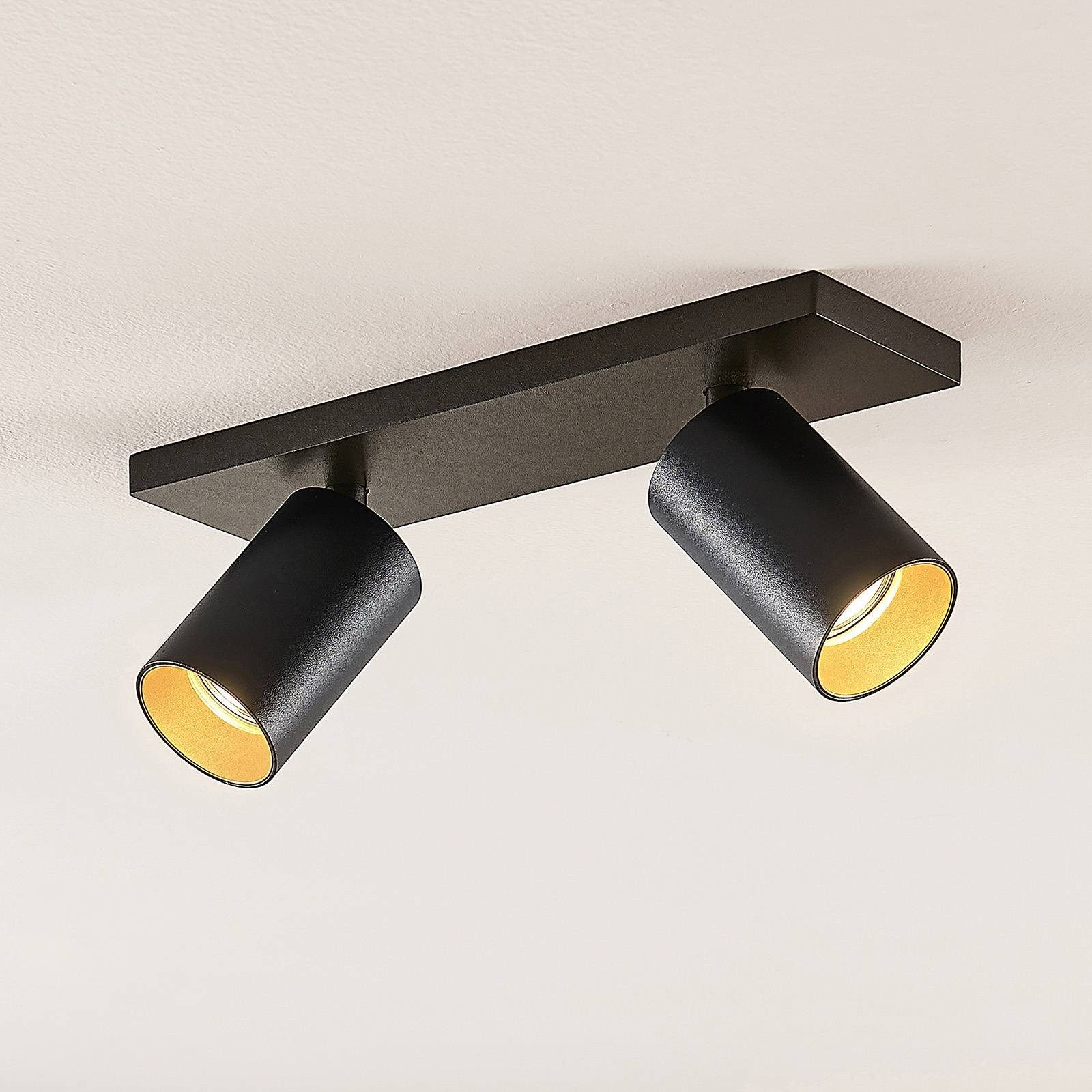 Arcchio Deckenstrahler Brinja, Metall, Schwarz IP20, 2 x 8 W LED