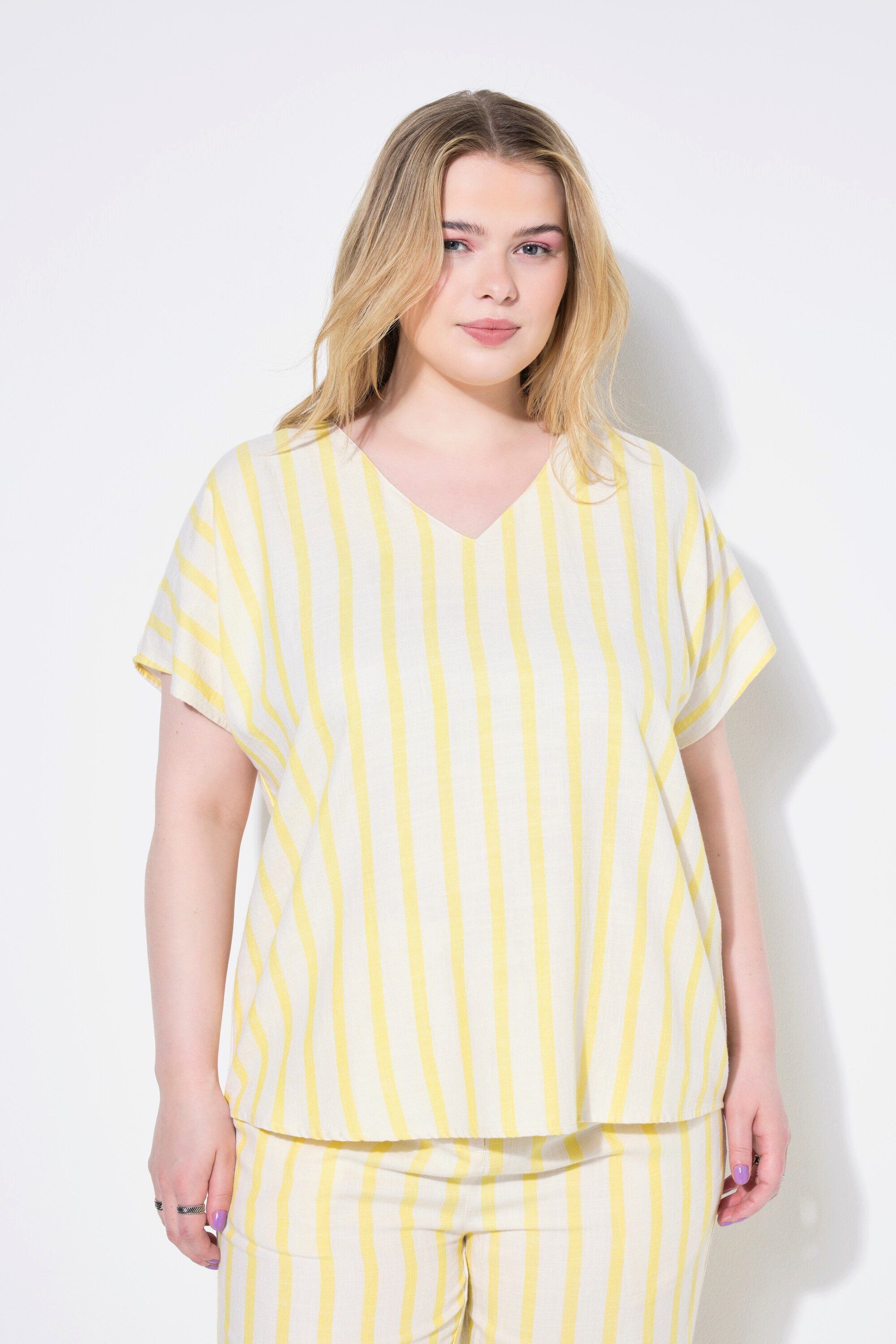 Studio Untold Druckbluse Blusenshirt oversized Streifen