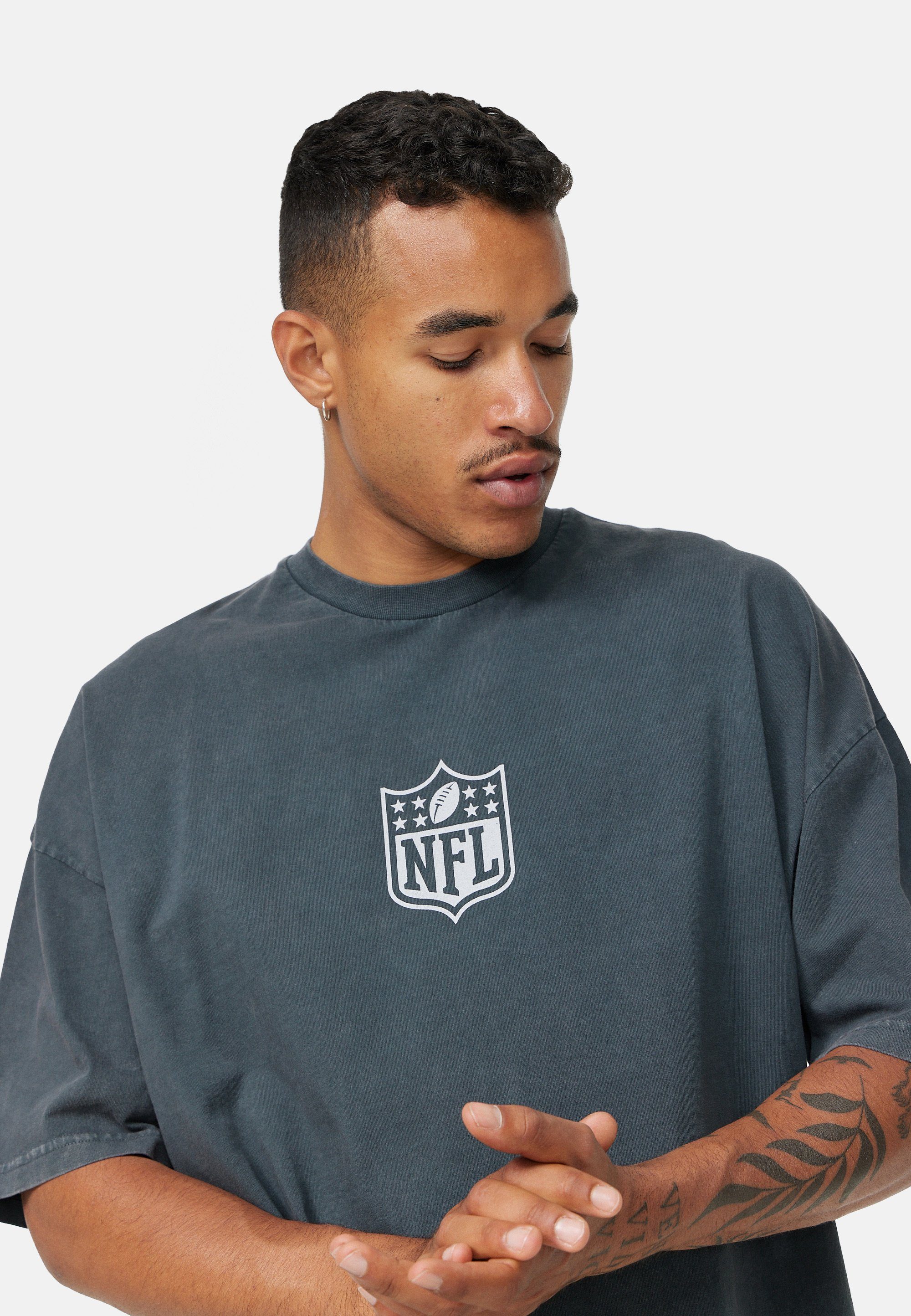 Recovered T-Shirt Los Rams Oversized GOTS zertifizierte Washed NFL Bio-Baumwolle Angeles
