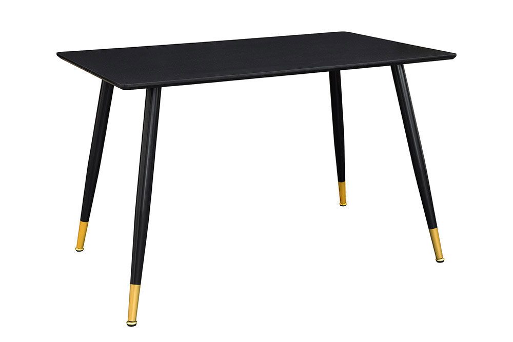 riess-ambiente Esstisch PARIS 120cm schwarz / gold - Eichenholz, mit Fußkap günstig online kaufen