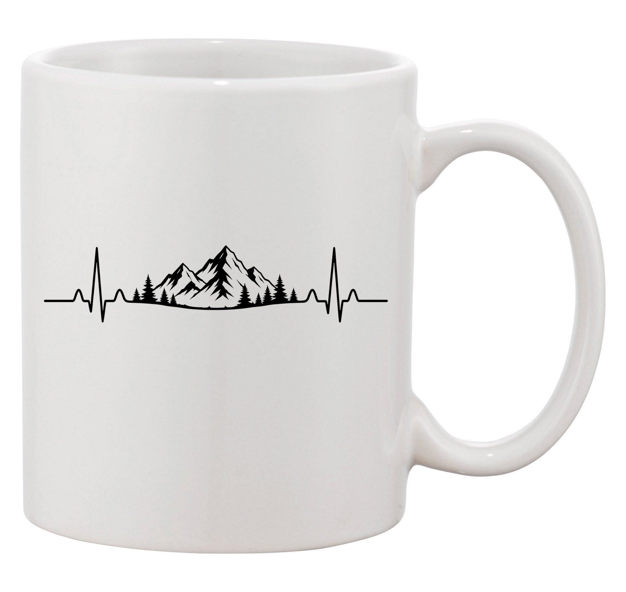 Blondie & Brownie Tasse heartBeatAlpen Print Keramikbecher Bergmotiv Herzschlag Natur, 1-tlg., Keramik, Alpen Herzschlag Naturmotiv Kaffeebecher