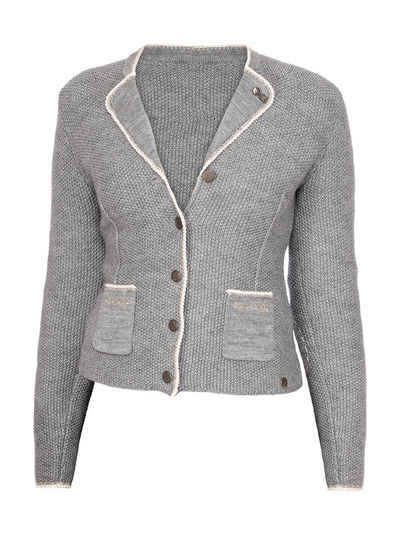 Spieth & Wensky Strickfleecejacke Strickjacke AILEEN hellgrau