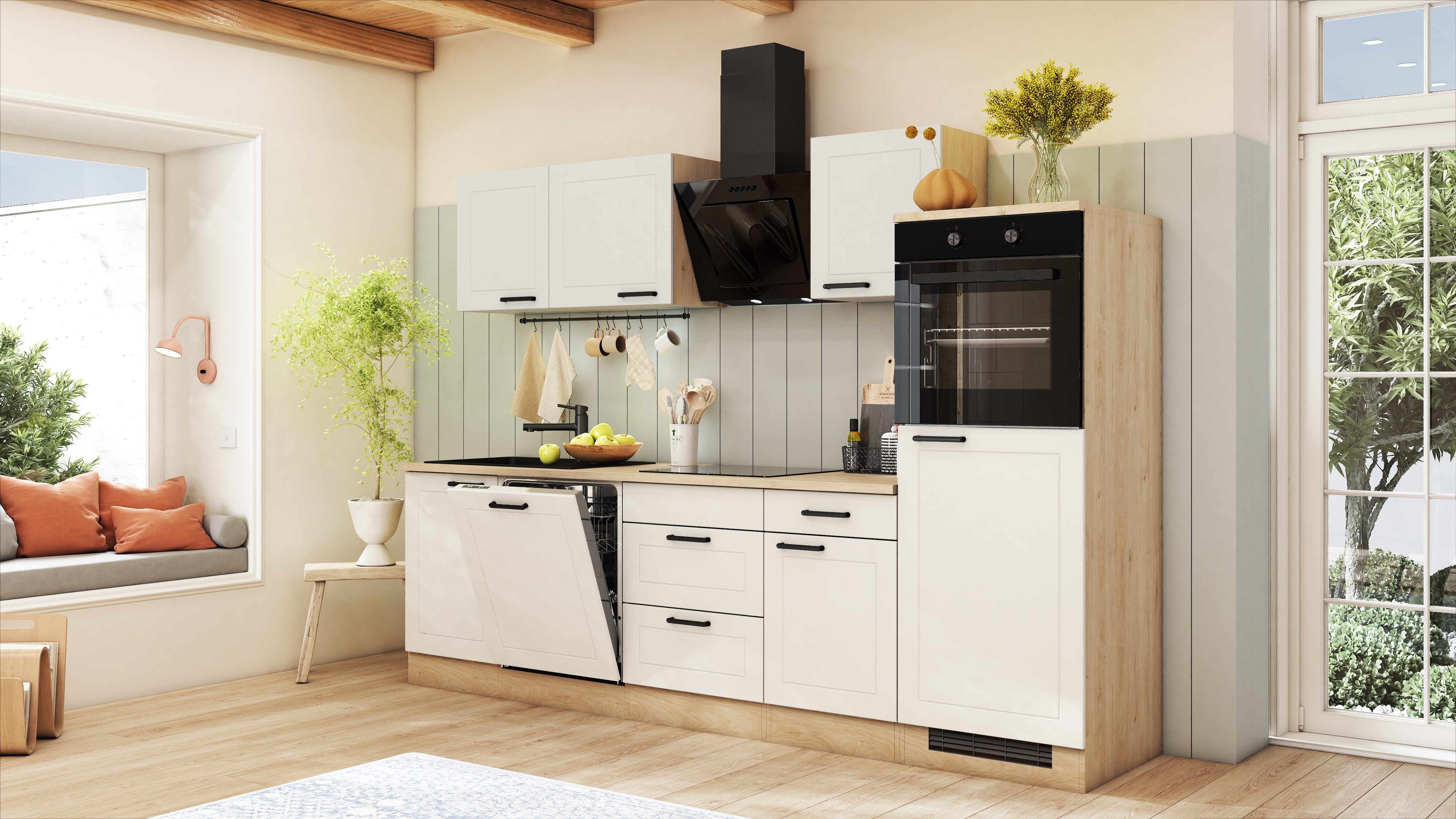 Flex-Well Küche ROMEO & JULIA, im Landhaus-Stil, Breite 280 cm, wahlweise m günstig online kaufen