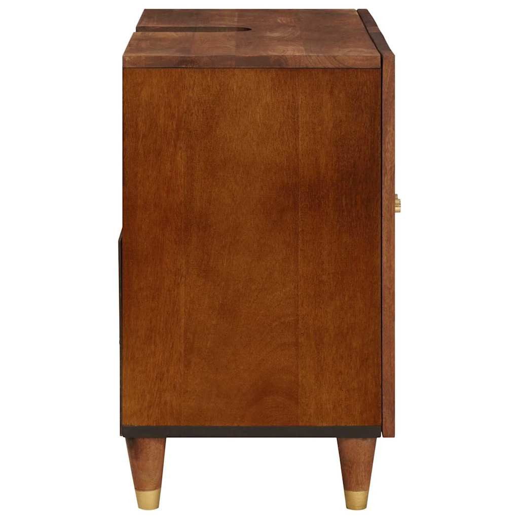 vidaXL Badezimmerspiegelschrank Waschbeckenunterschrank Braun 62 x 33 x 58 cm Holzwerkstoff (1-St) – Bild 5 von 5