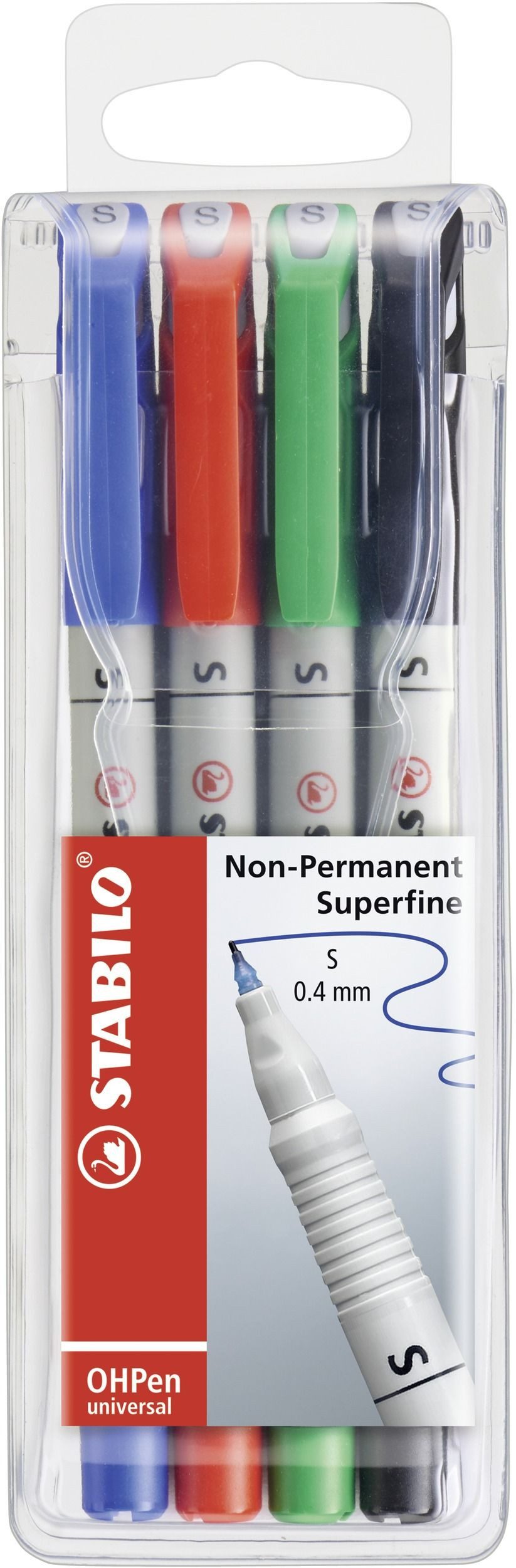 STABILO Tintenfeinschreiber STABILO Nonpermanent-Marker OHPen universal, 4er Etui