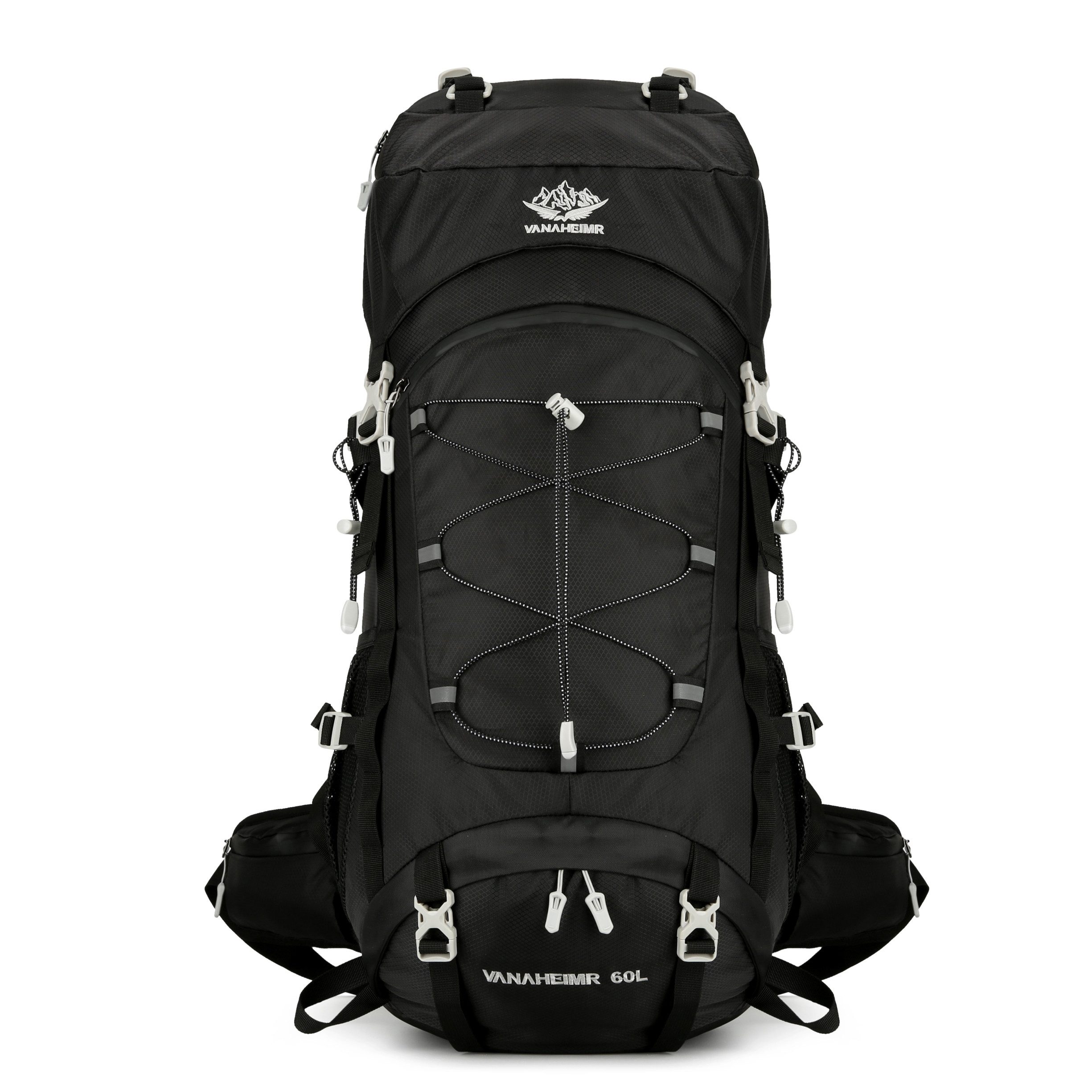 Maity Wanderrucksack 60L Ultraleichter Wasserdichter ergonomisch Trekkingrucksack (mit Regenhülle, mit Hüftgurt und Bauchtasche), Multifunktions Reisetasche für Klettern Camping Urlaub
