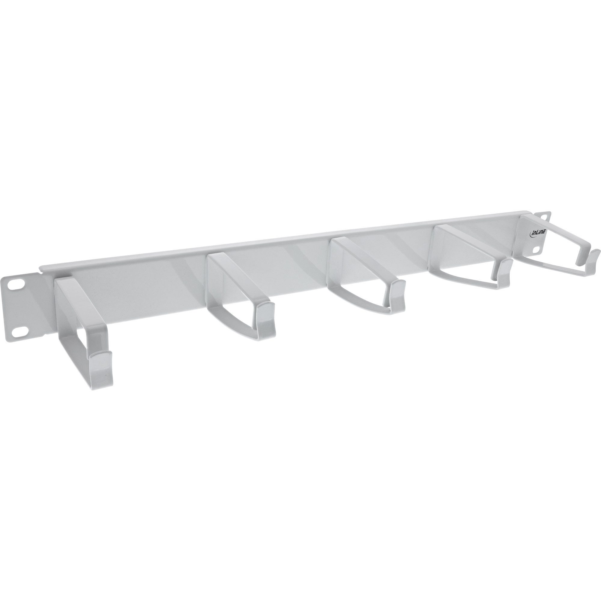 InLine® 19" Kabelführungspanel, 5 große Bügel, RAL 7035, grau Netzwerk-Patch-Panel