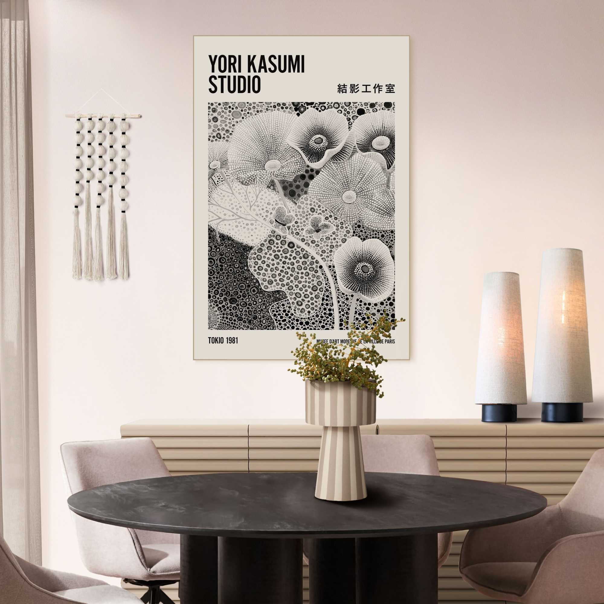 Reinders! Wandbild Yori Kasumi – Schwarzweiß, Gemälde (1 St), Wohnzimmer - Schwarz-Weiß - MDF - Berühmte Künstler - 90x60 cm