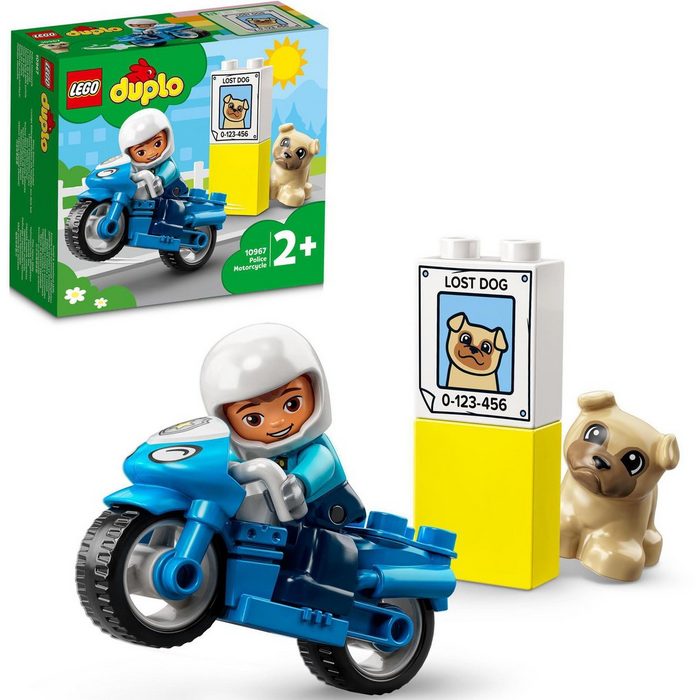 LEGO® Konstruktionsspielsteine Polizeimotorrad (10967) LEGO® DUPLO (5 St) Made in Europe