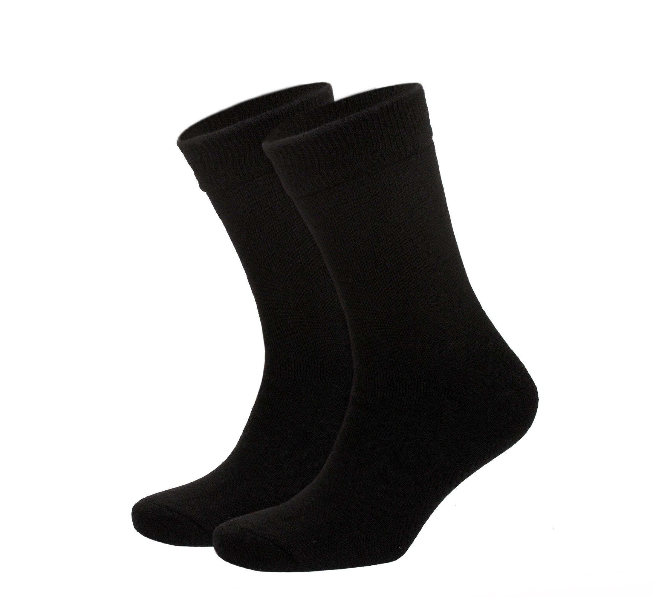 NoblesBox Thermosocken Damen Wintersocken (Beutel, 2-Paar, 37-40 EU Größe) Damen Warme Socken, Damen Arbeitssocken Schwarz
