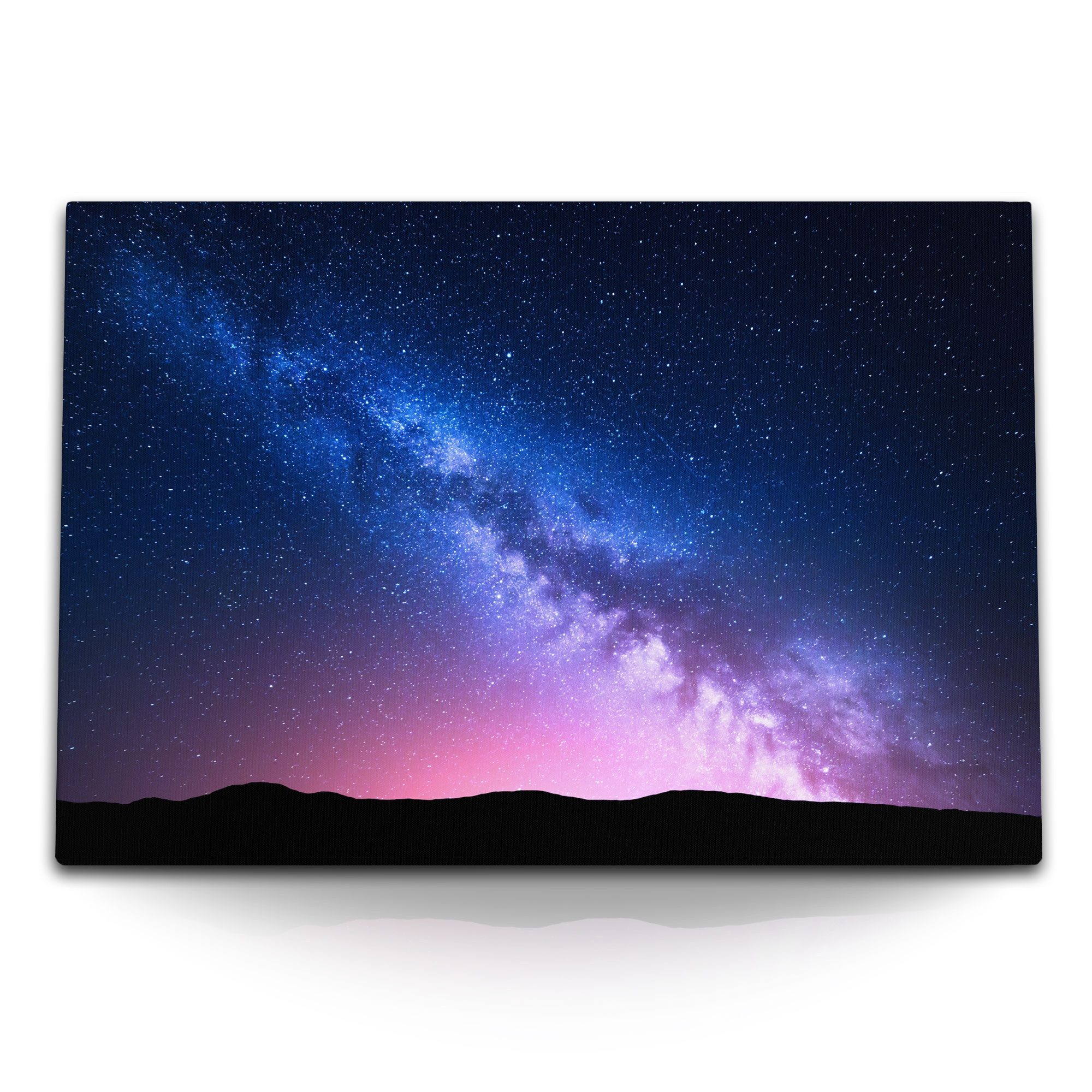 Leinwandbild 120x80cm Wandbild auf Leinwand Astrofotografie Sterne Milchstraße Ster
