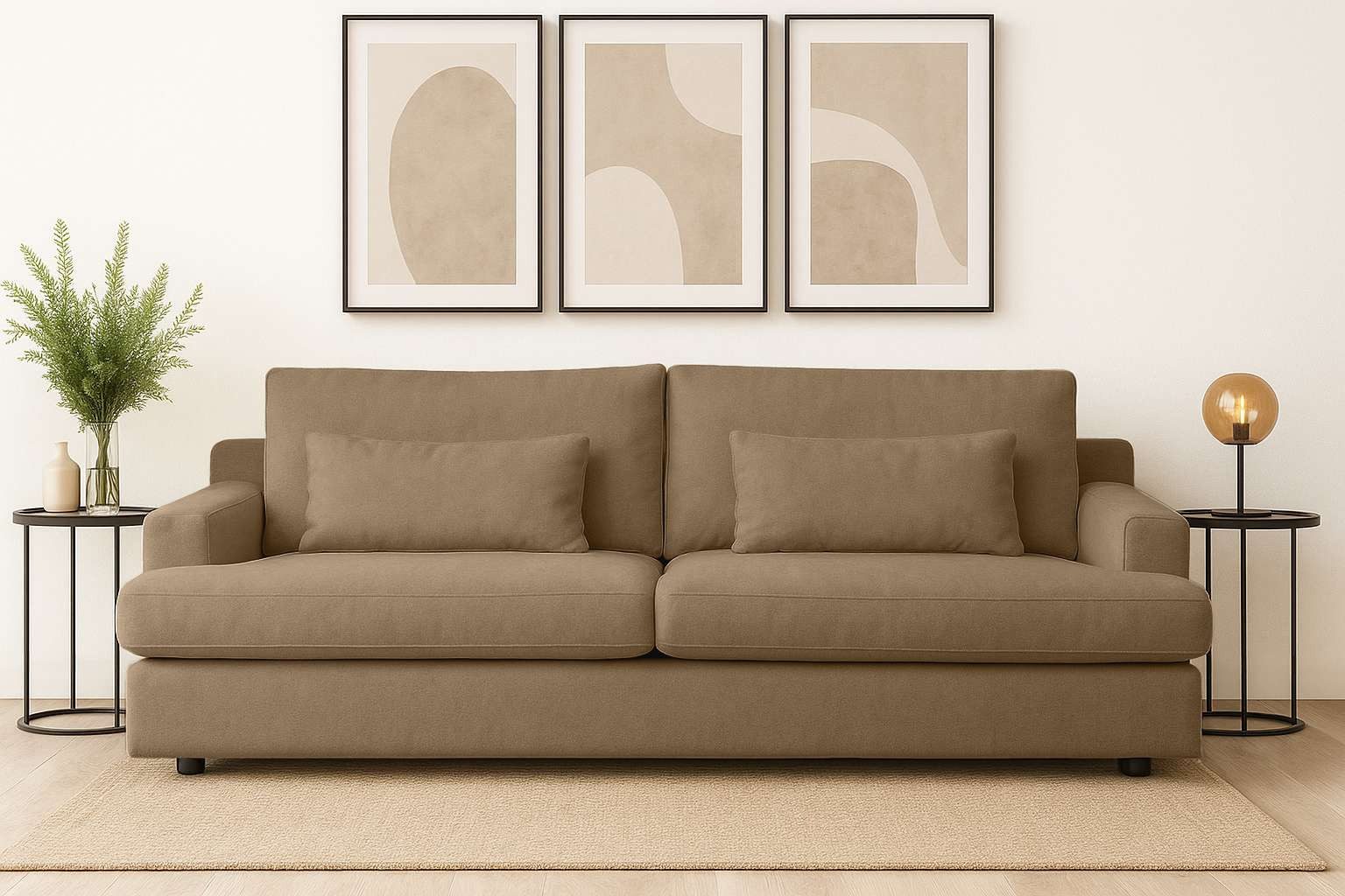 Home affaire Big-Sofa Evelle 3 Sitzer Maxi, 237 cm, tiefe Sitzfläche, Lounge-Sitzkomfort, Struktur, Breitcord