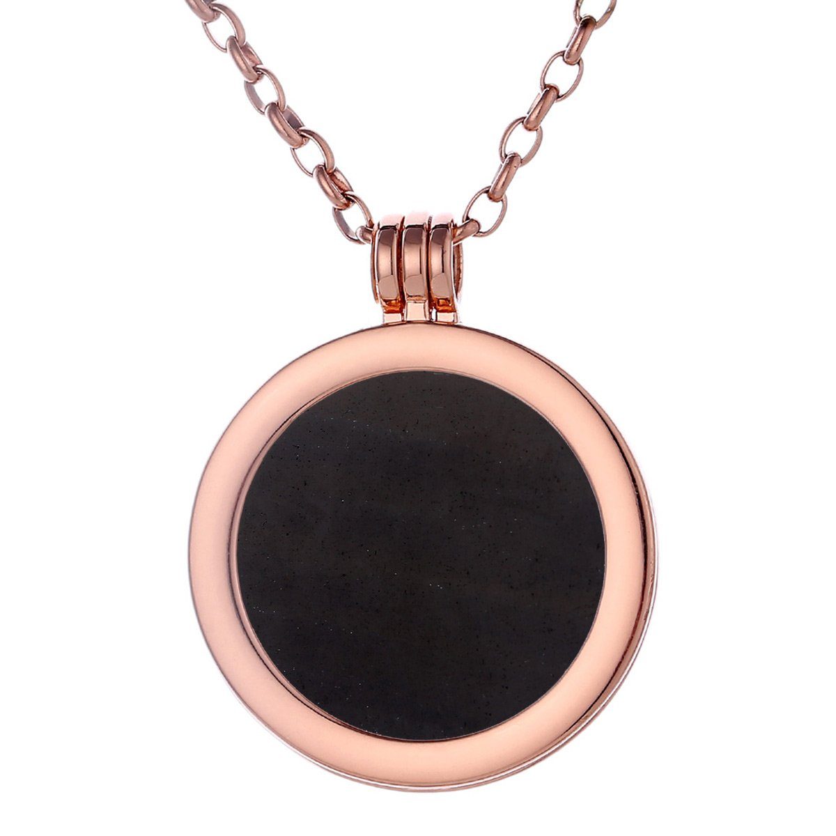 Morella Kette mit Anhänger Halskette roségold mit Chakren Scheibe 33 mm (2- günstig online kaufen