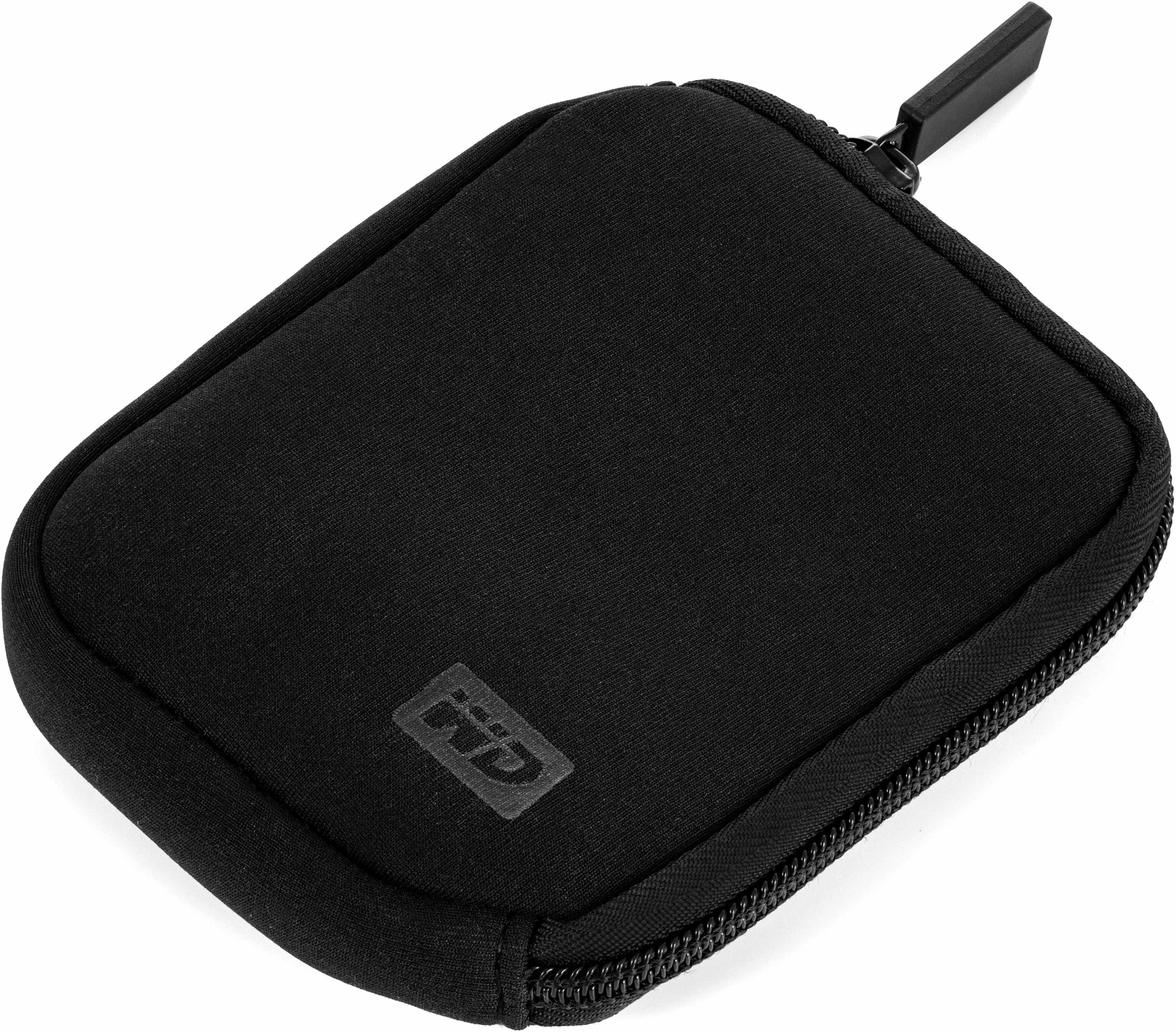 Western Digital Festplattentasche (für 2,5" Festplatten), zur sicheren Aufbewahrung von SSDs / HDDs, Farbe schwarz | Festplatten-Taschen
