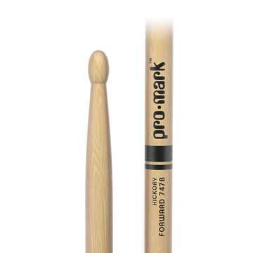 Promark Sticks Drumsticks (TX747BW Super Rock Sticks Hickory, Wood Tip), TX747BW Super Rock Sticks Hickory, Wood Tip - Drumsticks