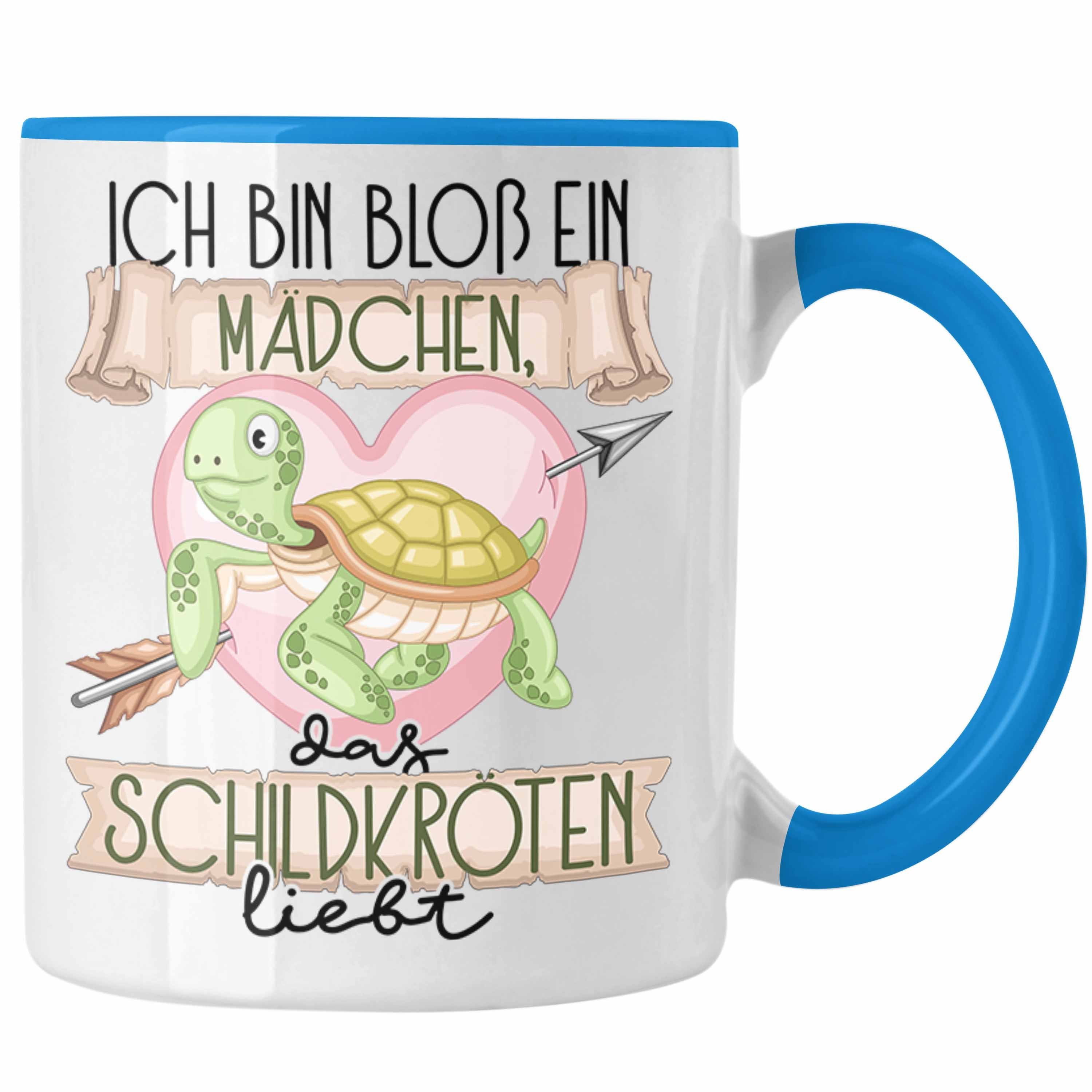 Trendation Tasse Schildkröte Tasse Geschenk Frauen Ich Bin Bloß Ein Mädchen Das Schildk Blau