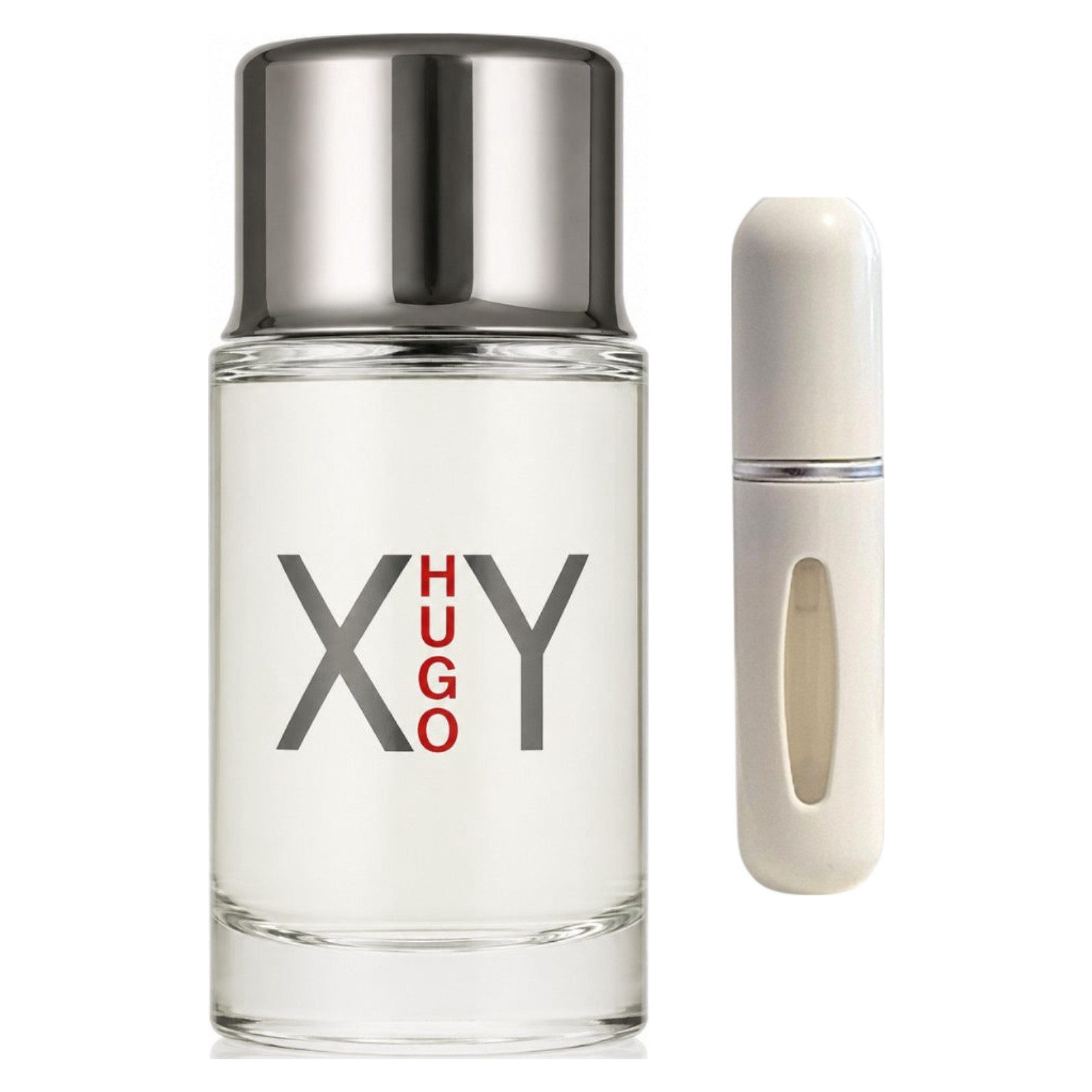 BOSS Duft-Set XY Man EDT – Frisch Holzig Aromatisch + Parfümzerstäuber (leer)