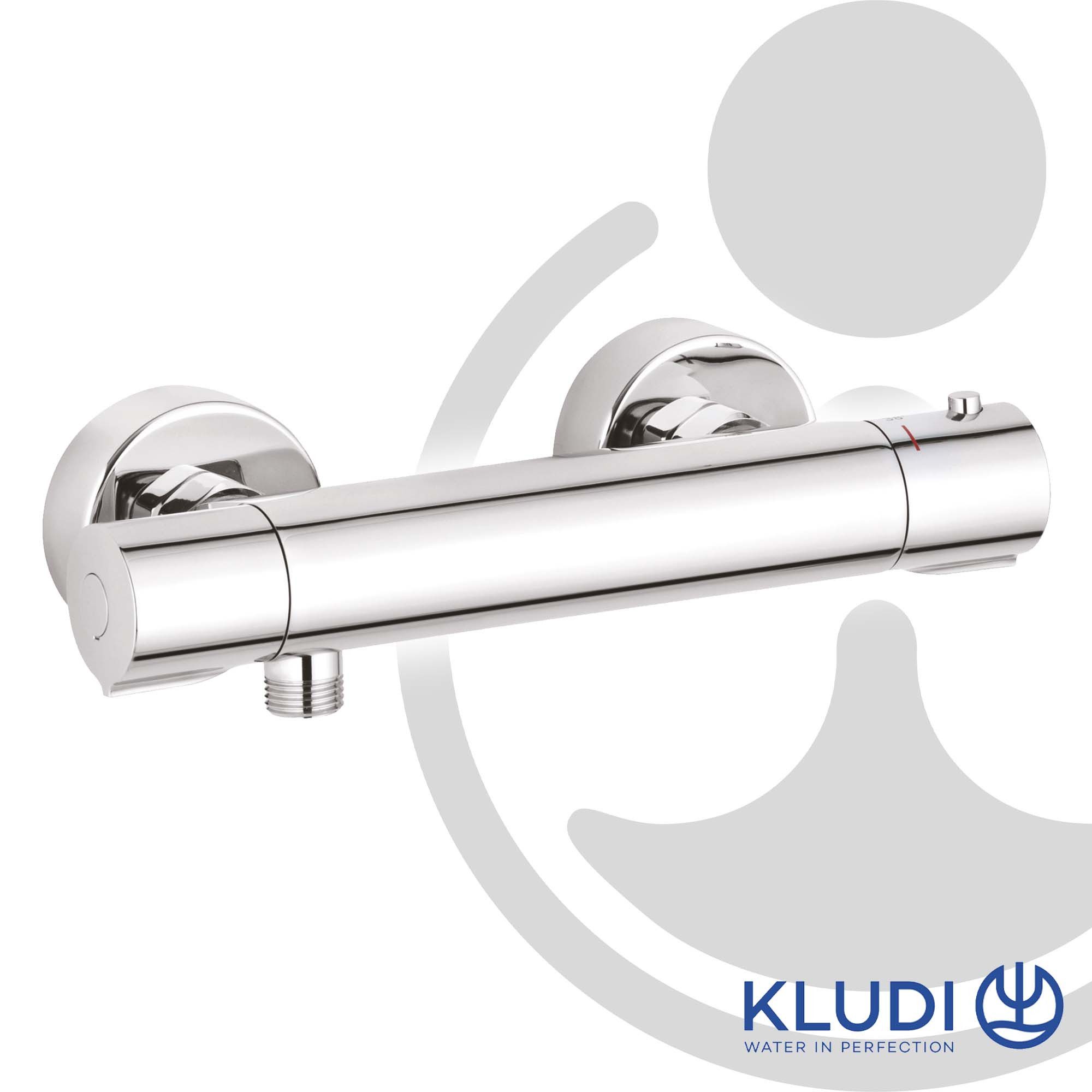 Kludi Duscharmatur BASIC Thermostat Brausearmatur DN 15 ohne Brausegarnitur chrom