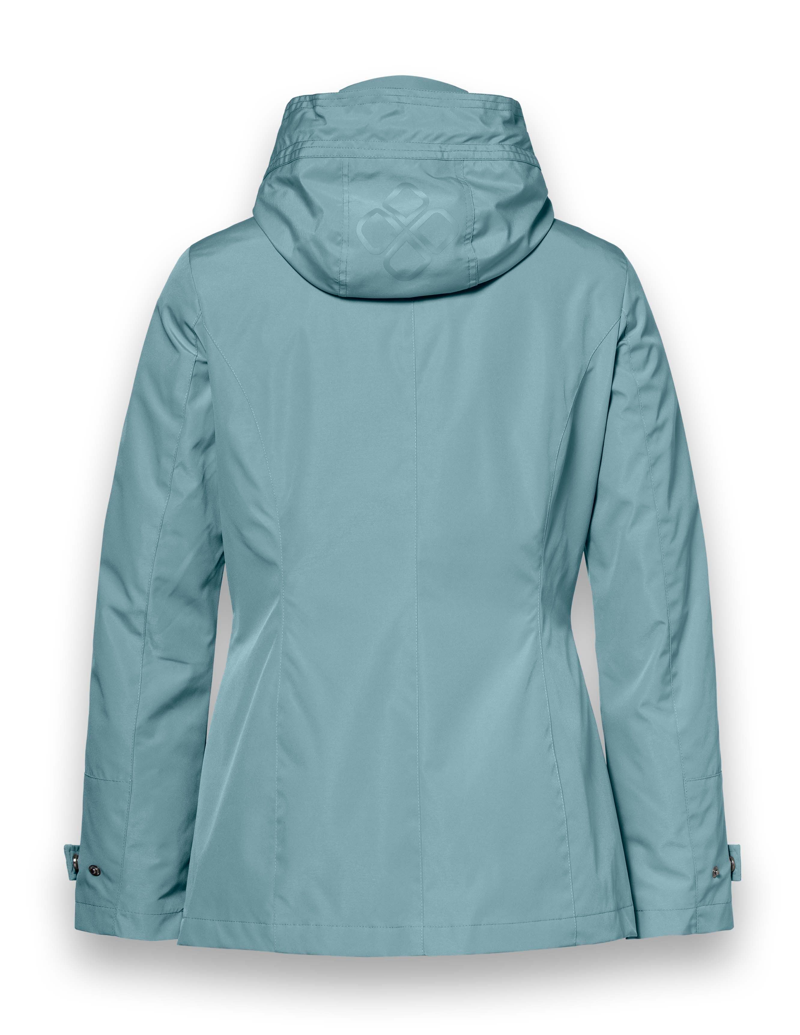 District Funktionsjacke Übergangsjacke Cosmos (mit Kapuze, wasserabweisend) tealblau Damen