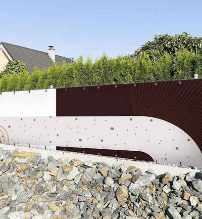 MyMaxxi Sichtschutzzaunmatten Zaunbanner Bronze Wellen Sichtschutz Garten Zaun