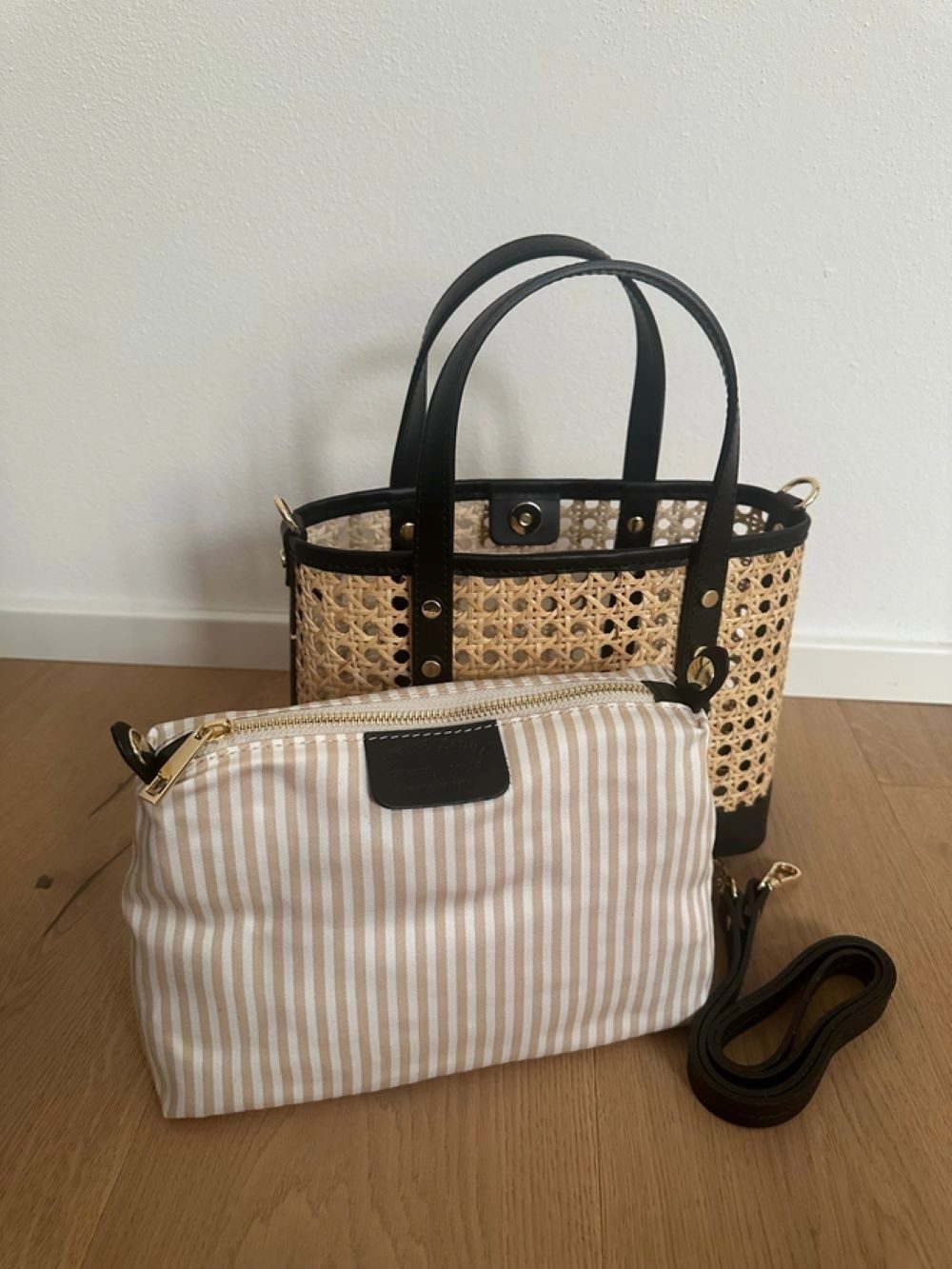Goodman Design Handtasche Shopper-Tasche aus Wiener Geflecht und Echtleder, günstig online kaufen
