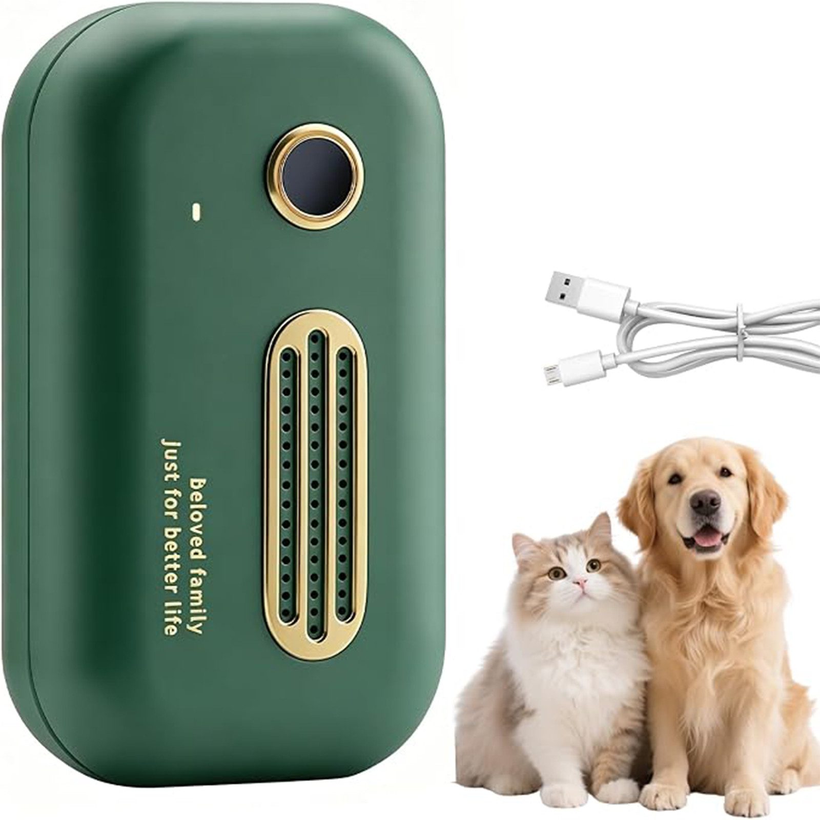 MOPUEA Luftreiniger LuftreinigerTragbar Ozon-&Ionen-Technologie aufladbar Geruchsentferner, Ozon, Negativionen, USB Akku, kompakt, geräuschlos, 1200mAh