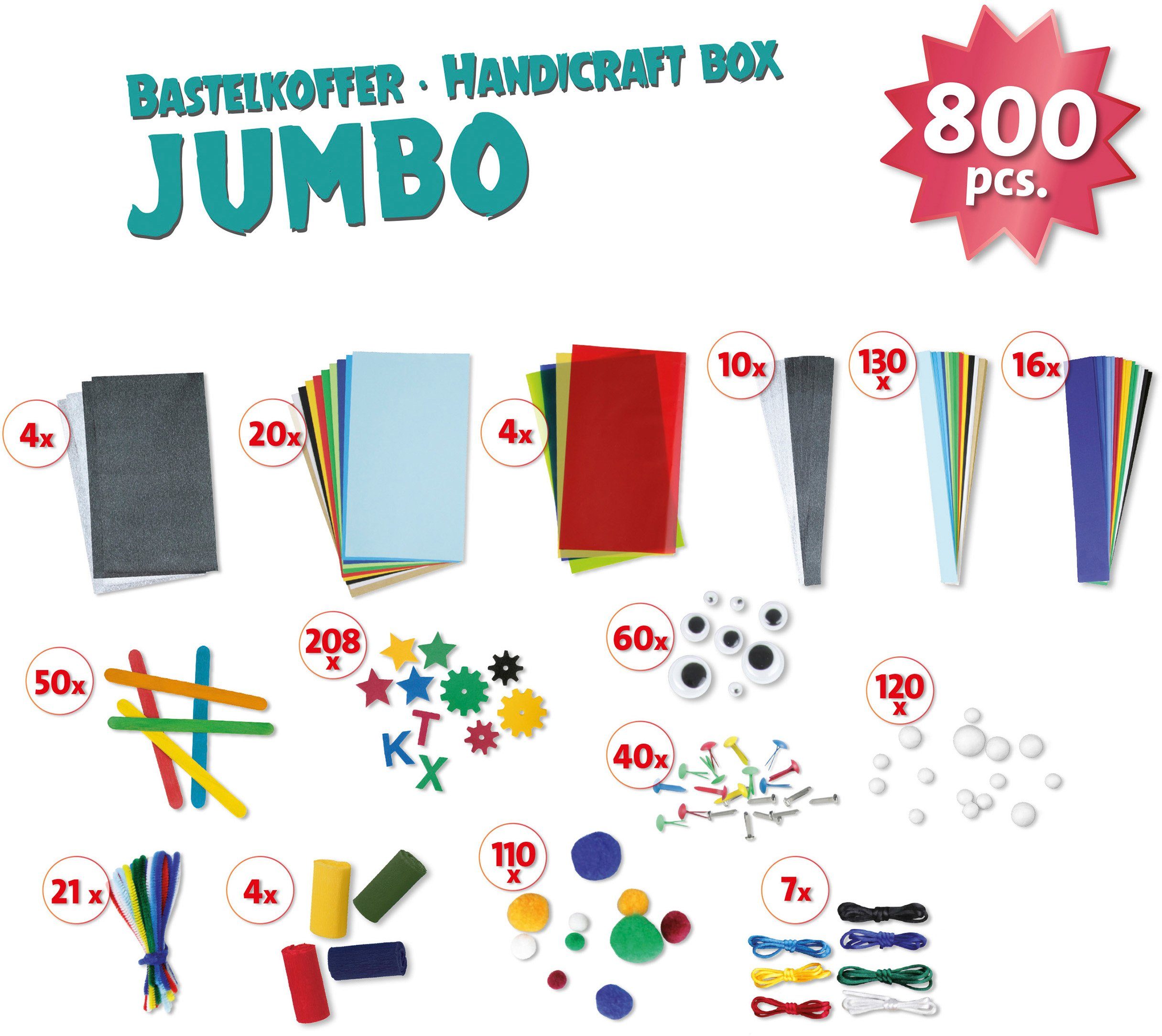 Lena® Kreativset Bastelkoffer Jumbo, blau