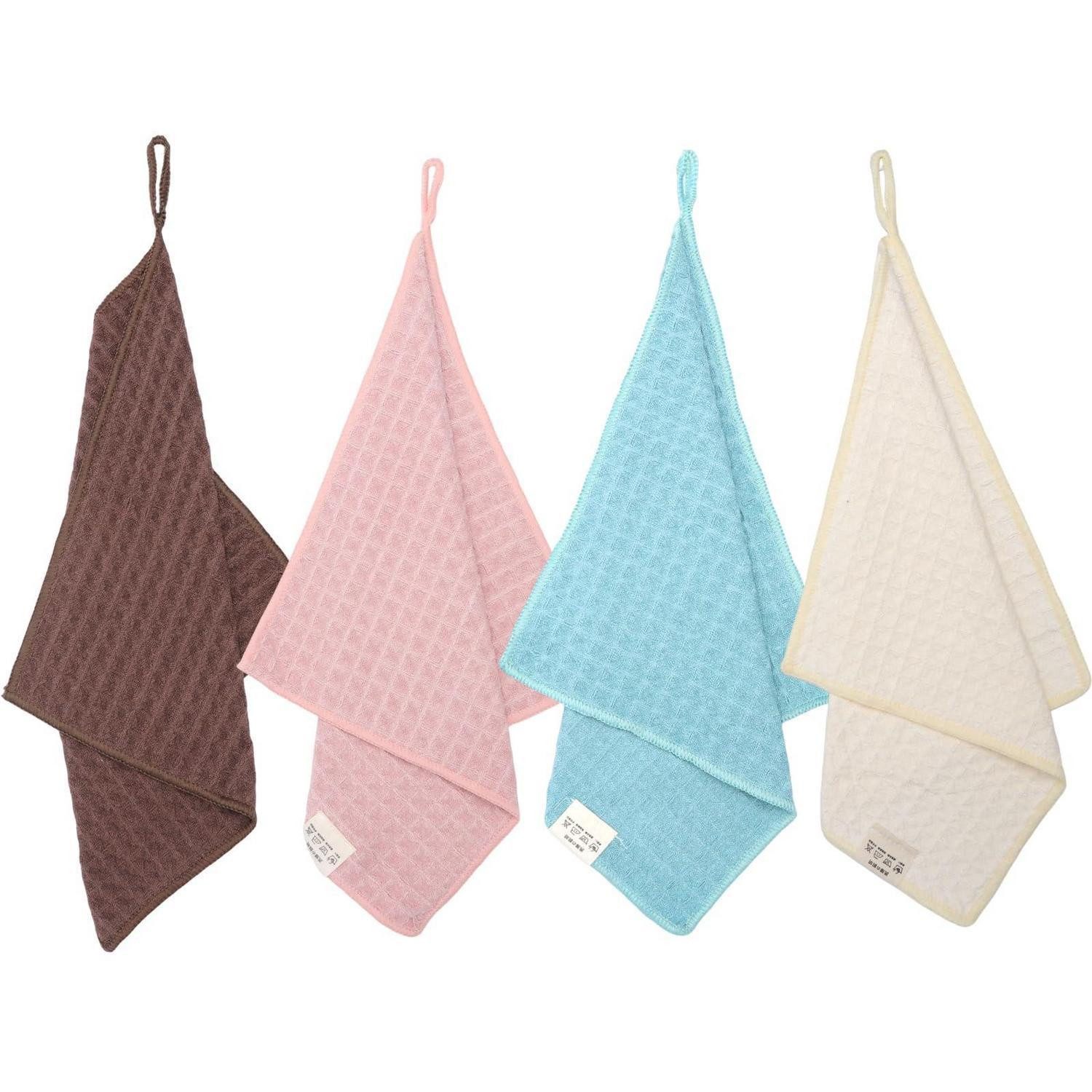 LuxusKollektion Mikrofaser Reinigungstücher 4er Set Waffelstruktur 30x30cm Mikrofasertuch (Textil, 30x30 cm, 4-tlg)